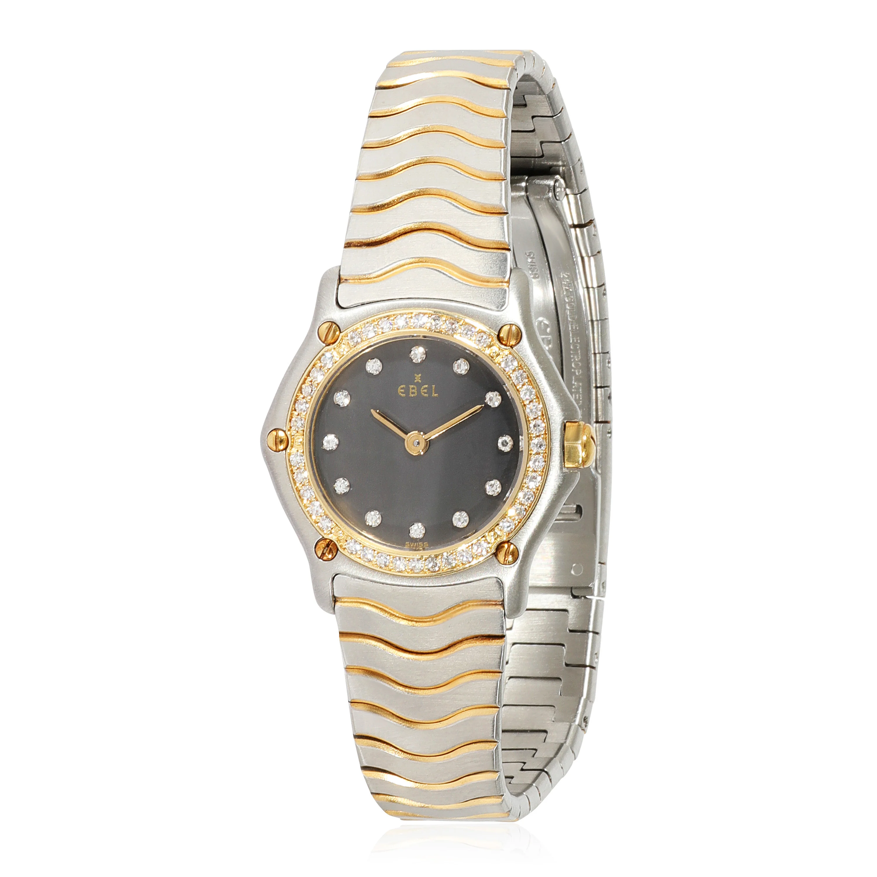 Ebel Wave 1057902 Womens Watch in 18kt Stainless Steel/Yellow Gold