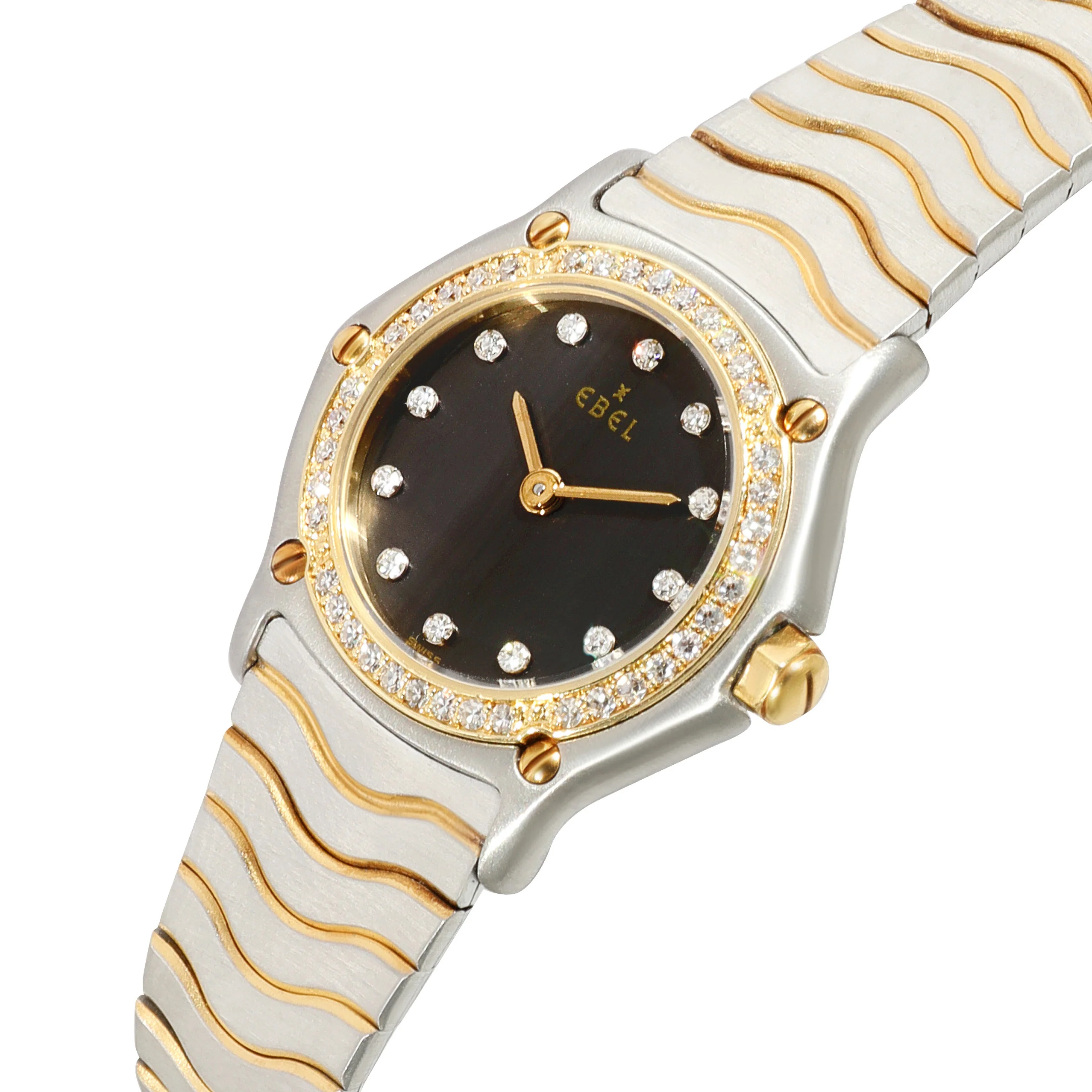 Ebel Wave 1057902 Womens Watch in 18kt Stainless Steel/Yellow Gold - Image 3