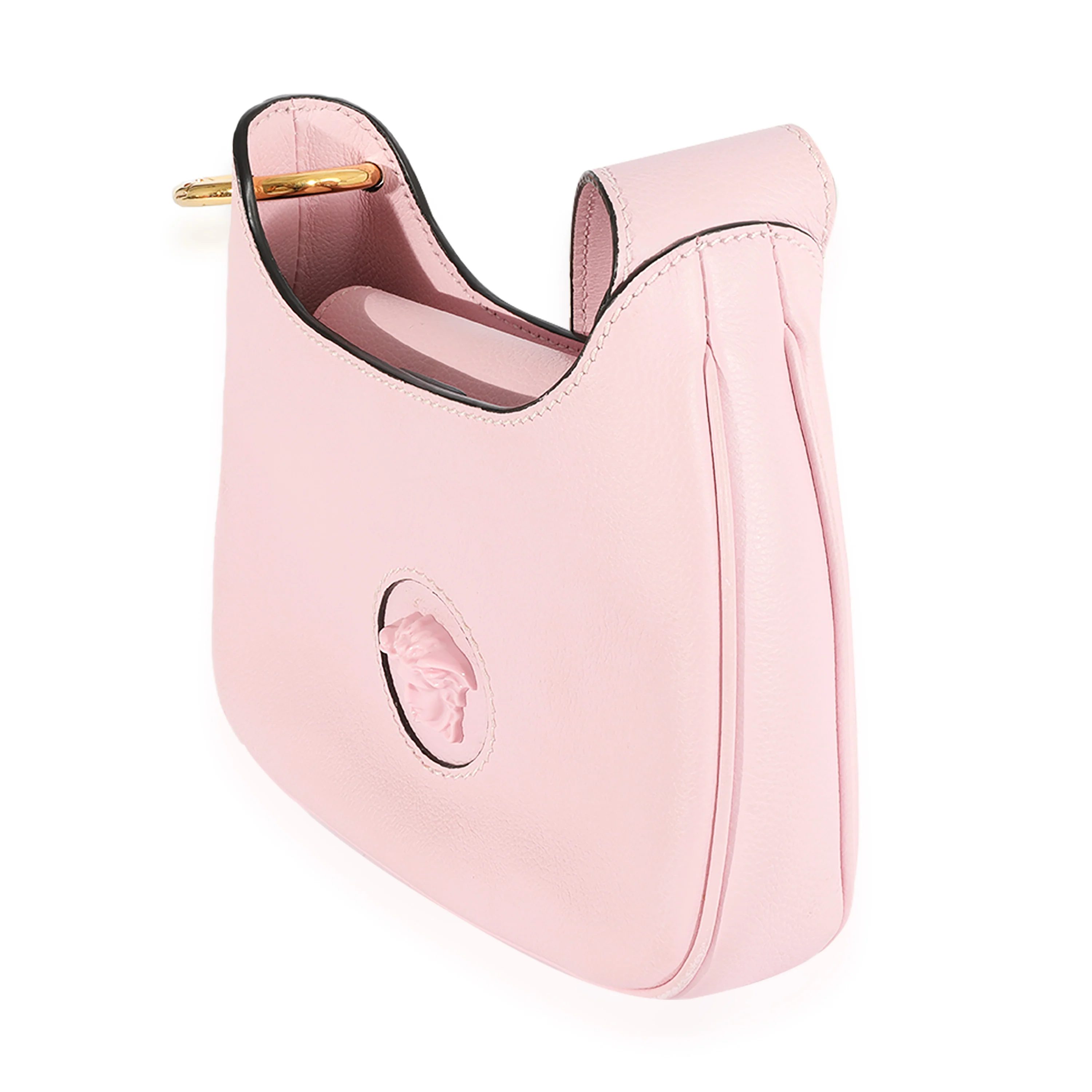 Versace Pale Pink Grained Leather Medusa Crossbody - Image 2