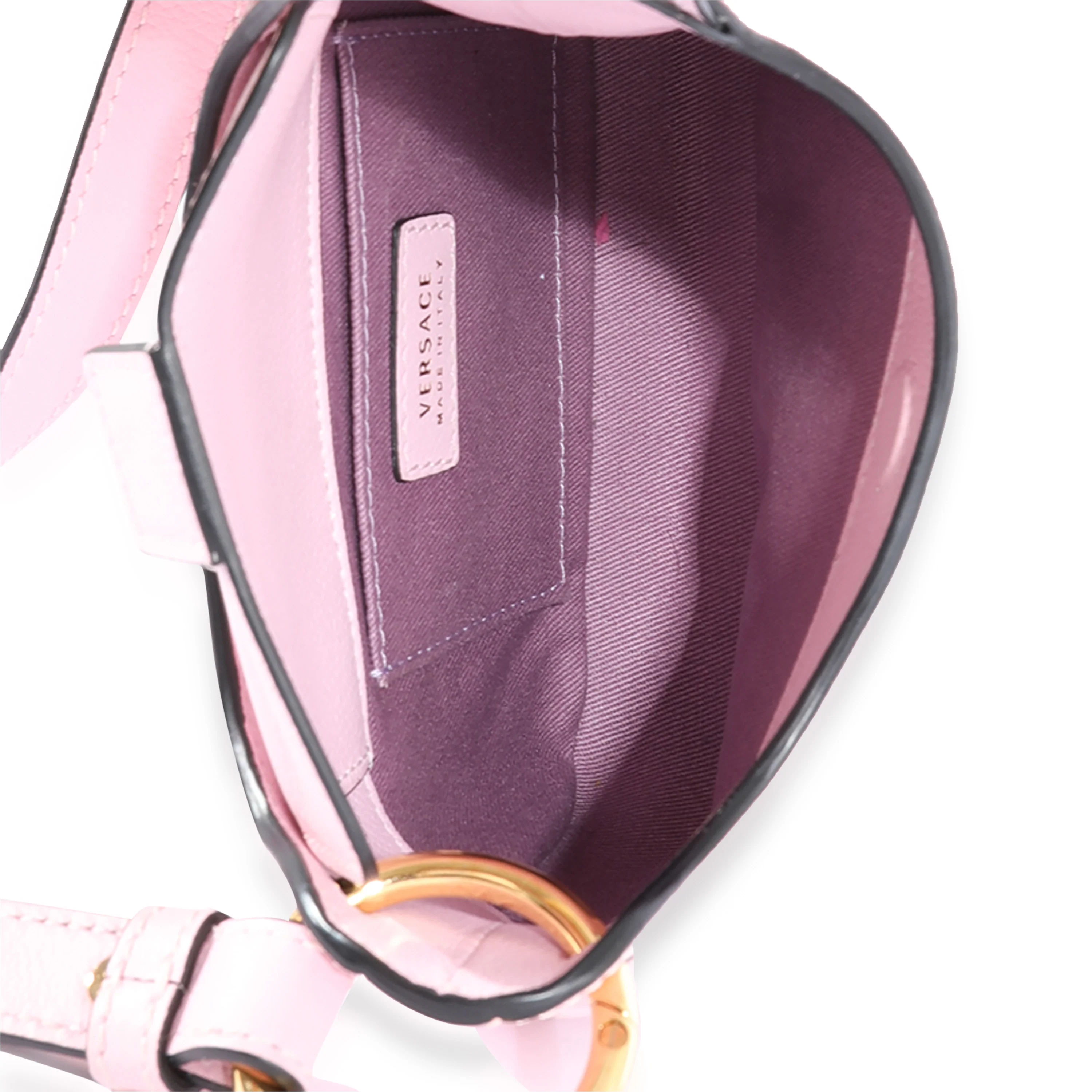 Versace Pale Pink Grained Leather Medusa Crossbody - Image 8