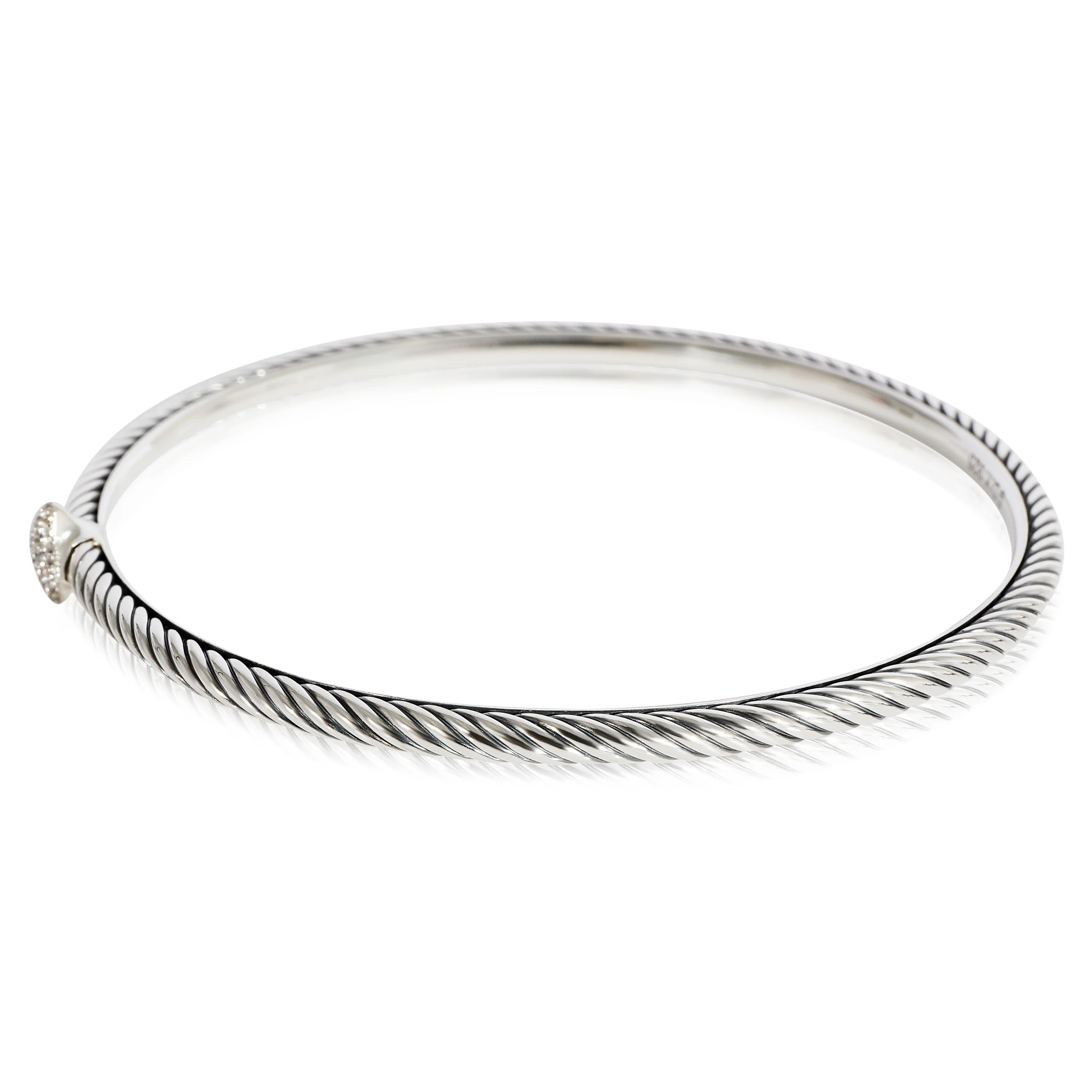 David Yurman Confetti Diamond Bangle in Sterling Silver 0.05 CTW - Image 2