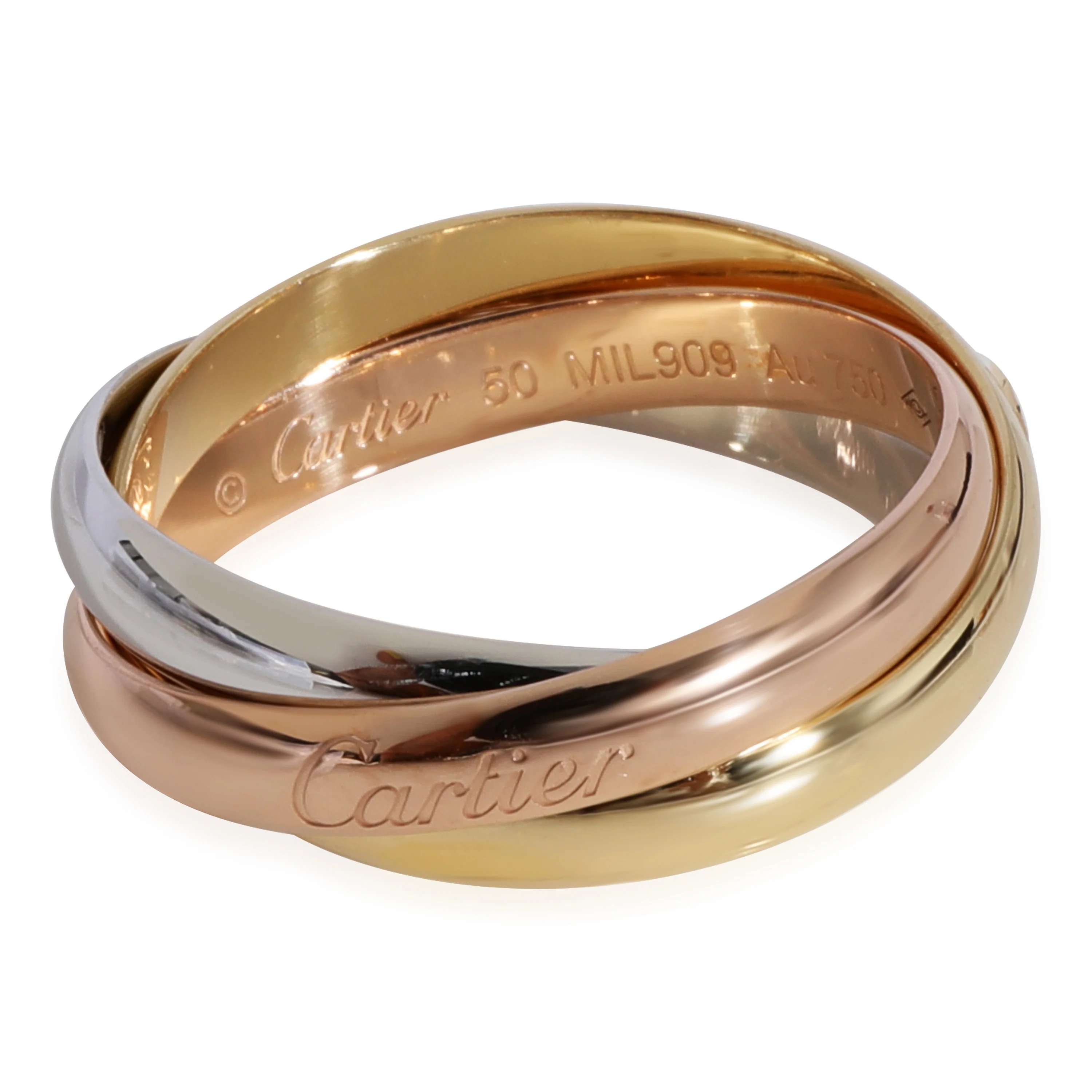 Cartier Trinity Ring in 18k 3 Tone Gold - Image 2