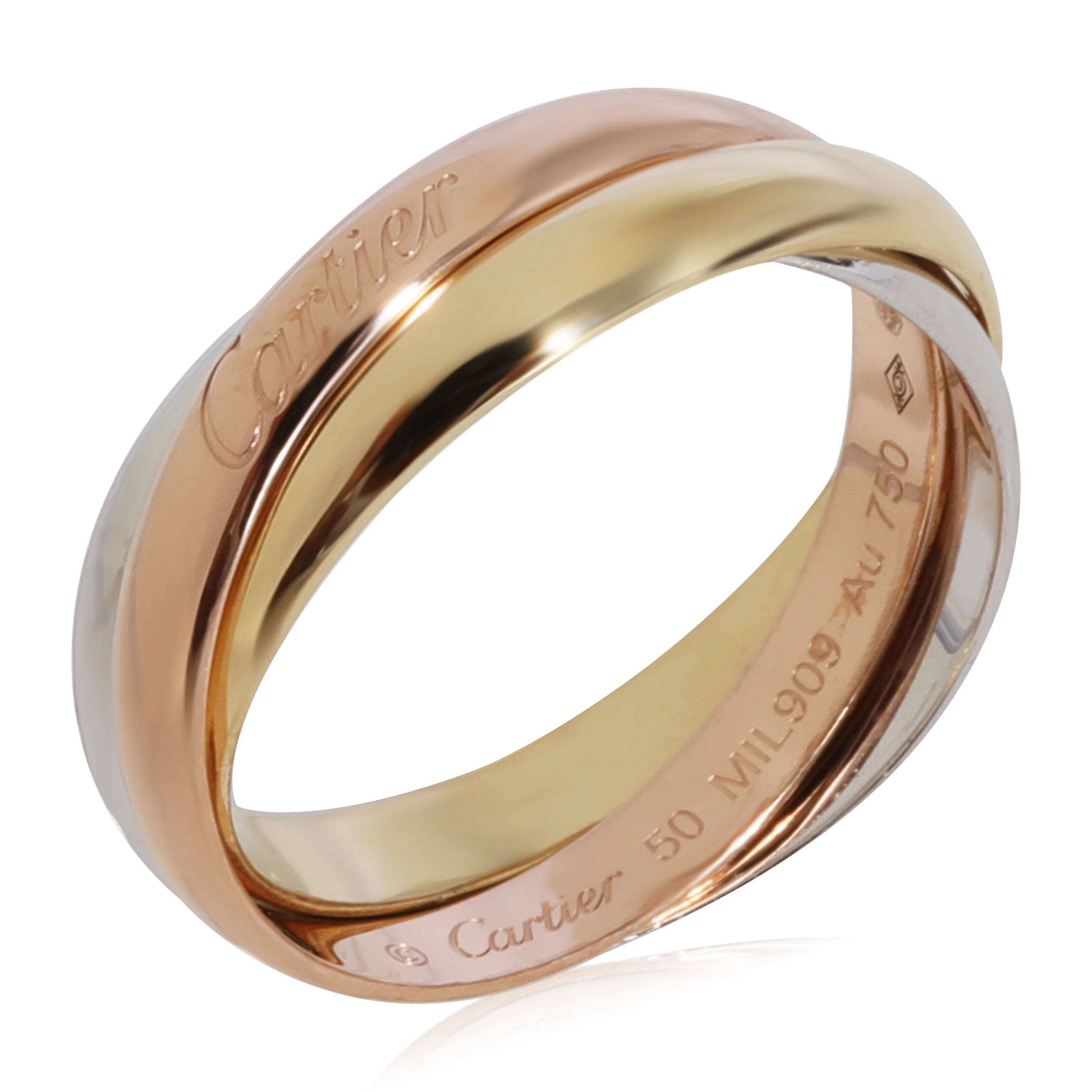 Cartier Trinity Ring in 18k 3 Tone Gold - Image 5