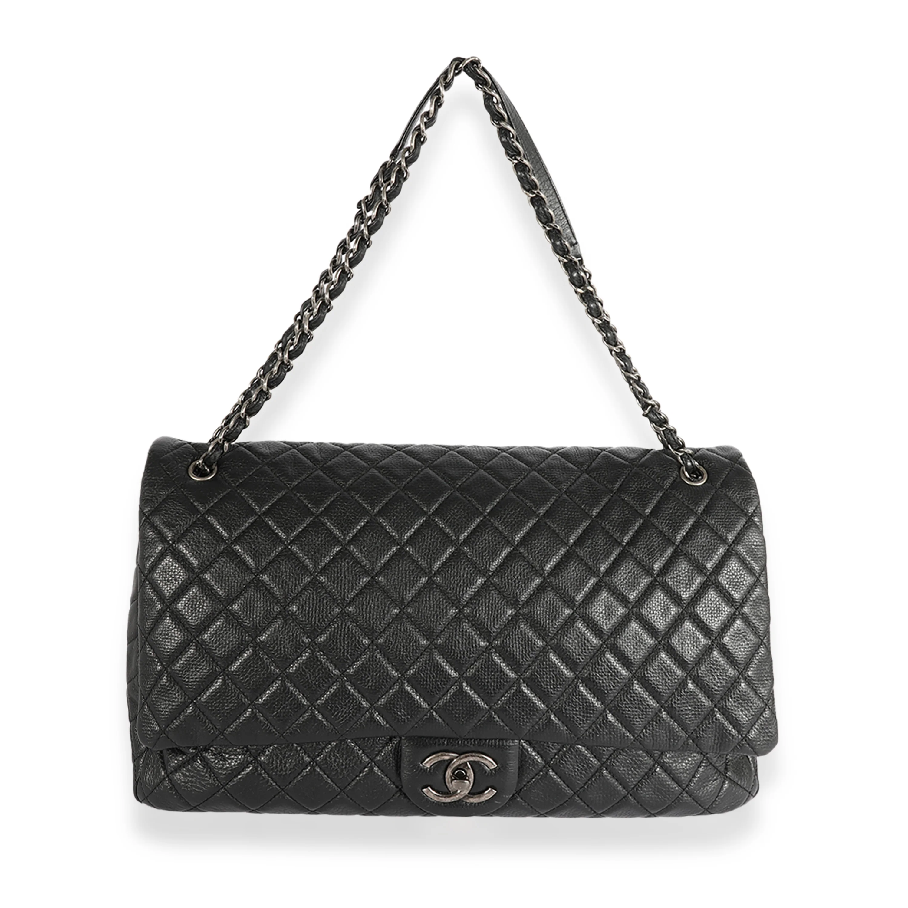 Chanel Black Quilted Calfskin Chanel Airlines XXL Travel Flap Bag