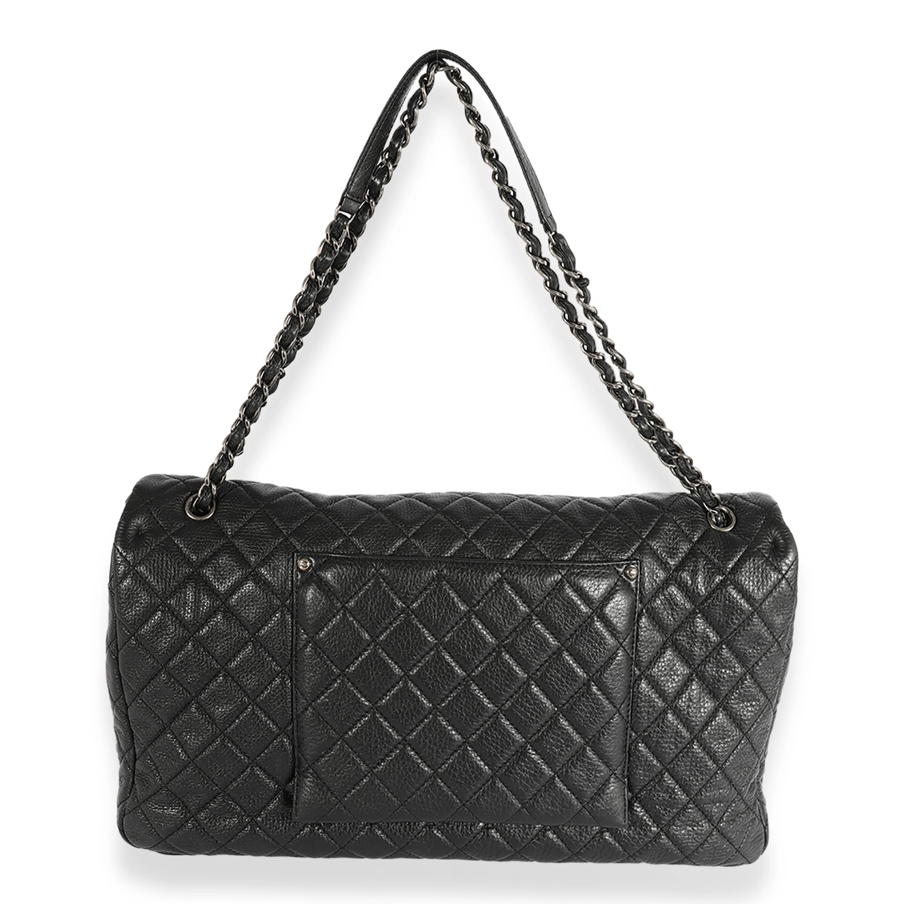 Chanel Black Quilted Calfskin Chanel Airlines XXL Travel Flap Bag - Image 3
