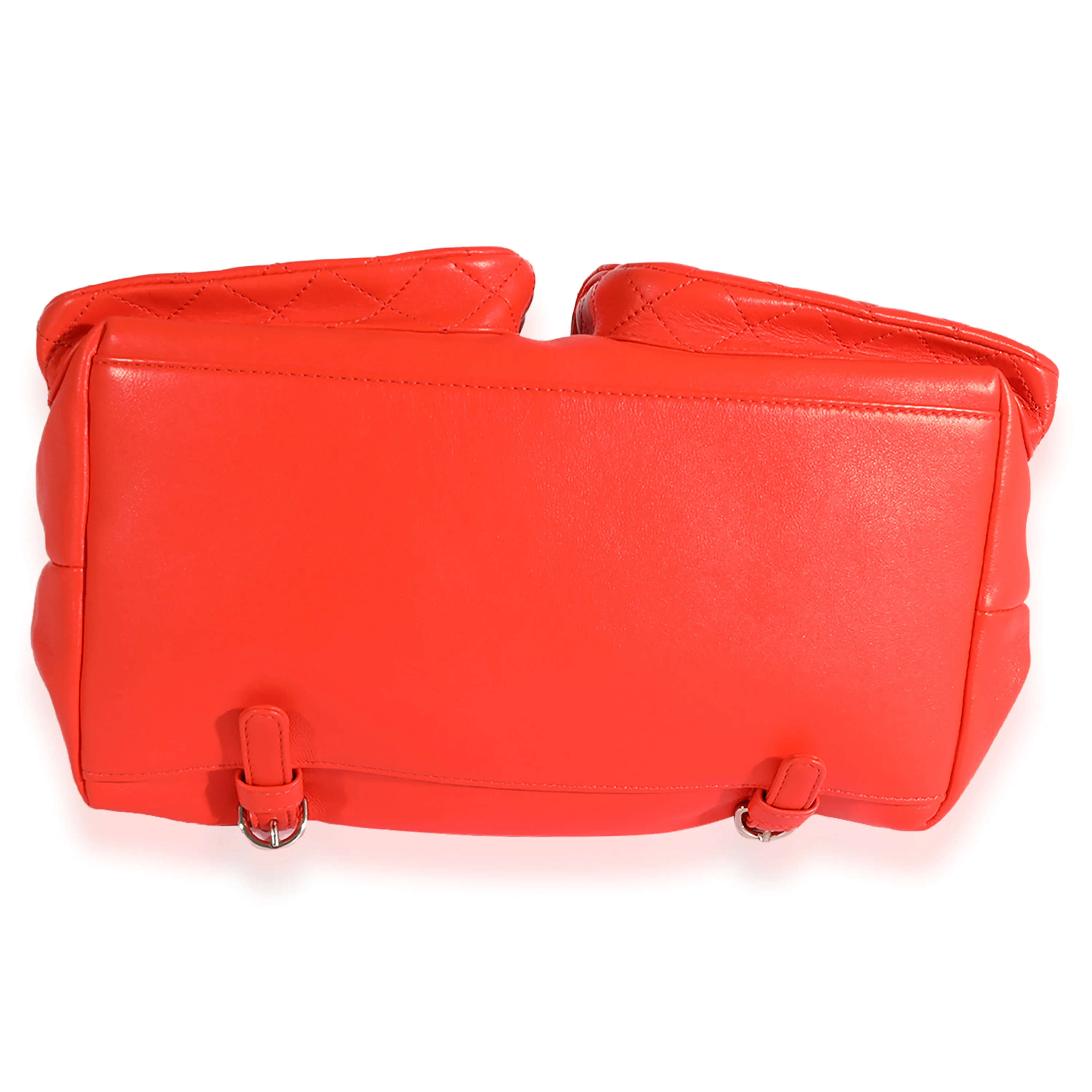 Chanel Coral Calfskin Double Pocket Drawstring Backpack - Image 5