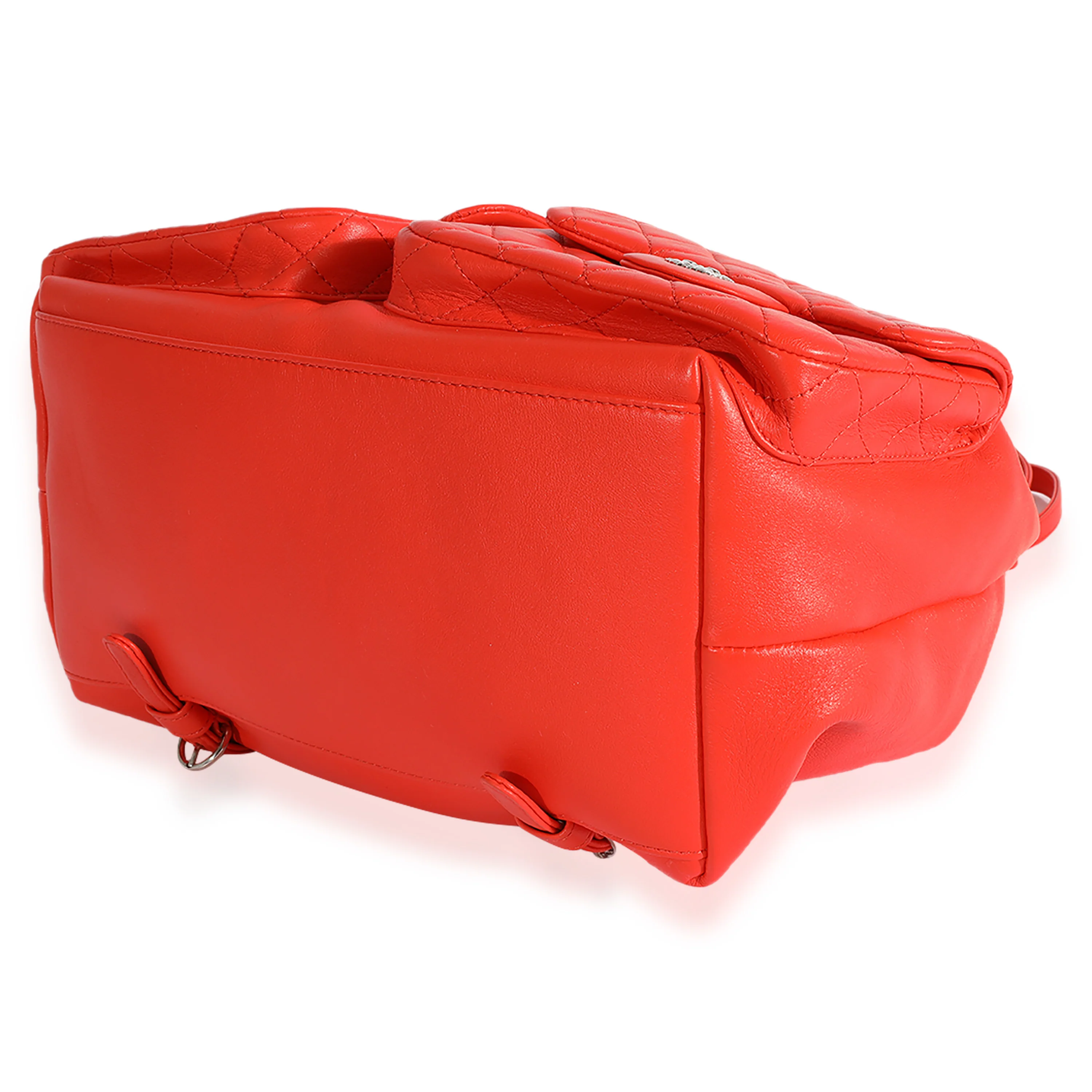 Chanel Coral Calfskin Double Pocket Drawstring Backpack - Image 7