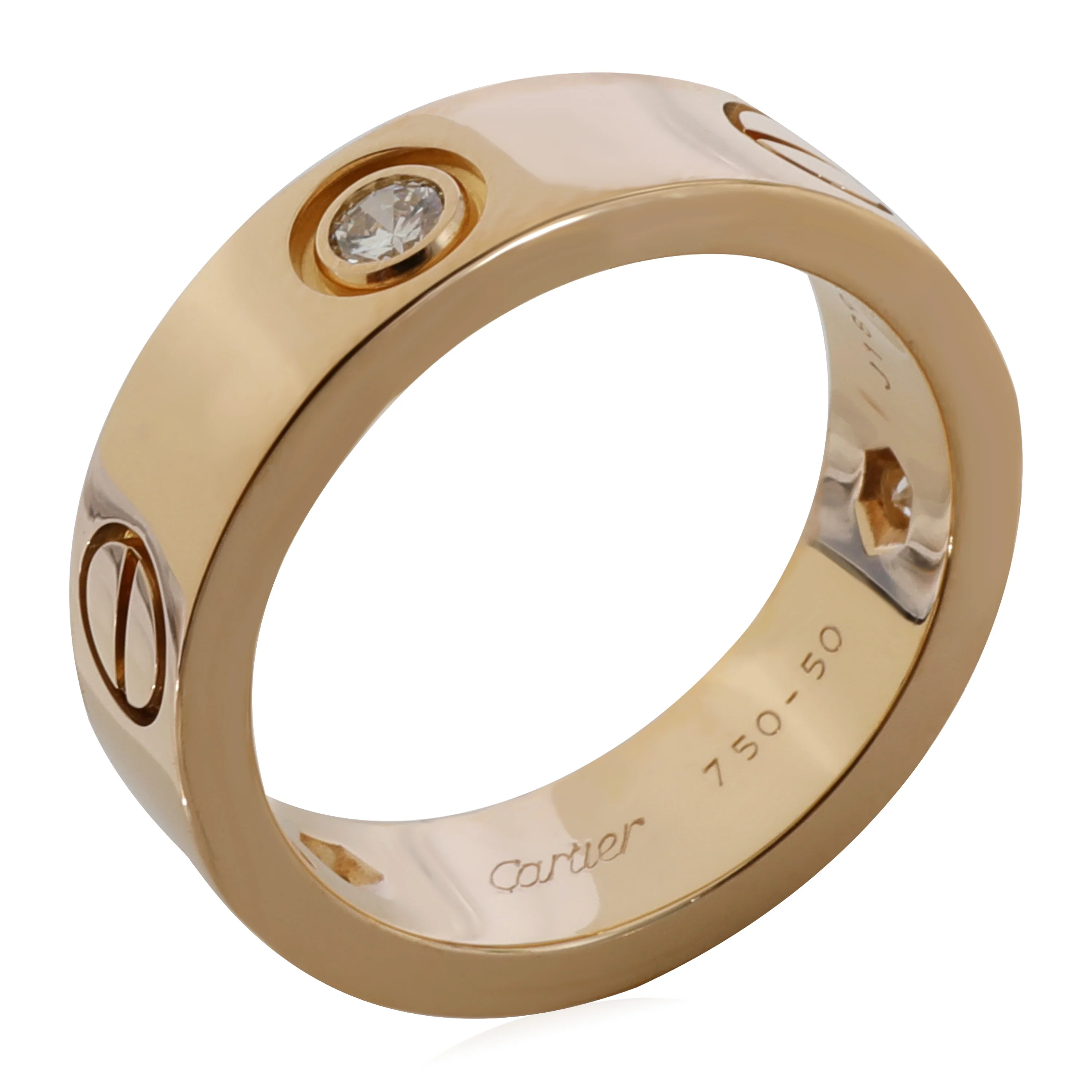 Cartier Love Diamond Ring in 18k Yellow Gold 0.22 CTW - Image 3