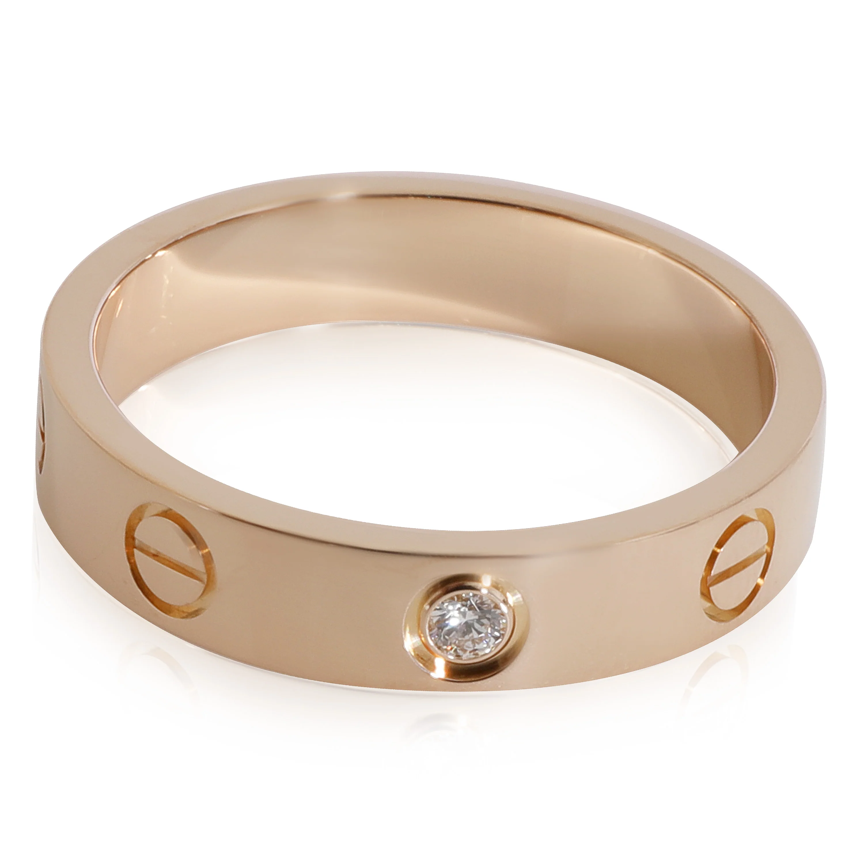 Cartier Love 1 Diamond Wedding Band in 18k Rose Gold 0.02 Ct - Image 2