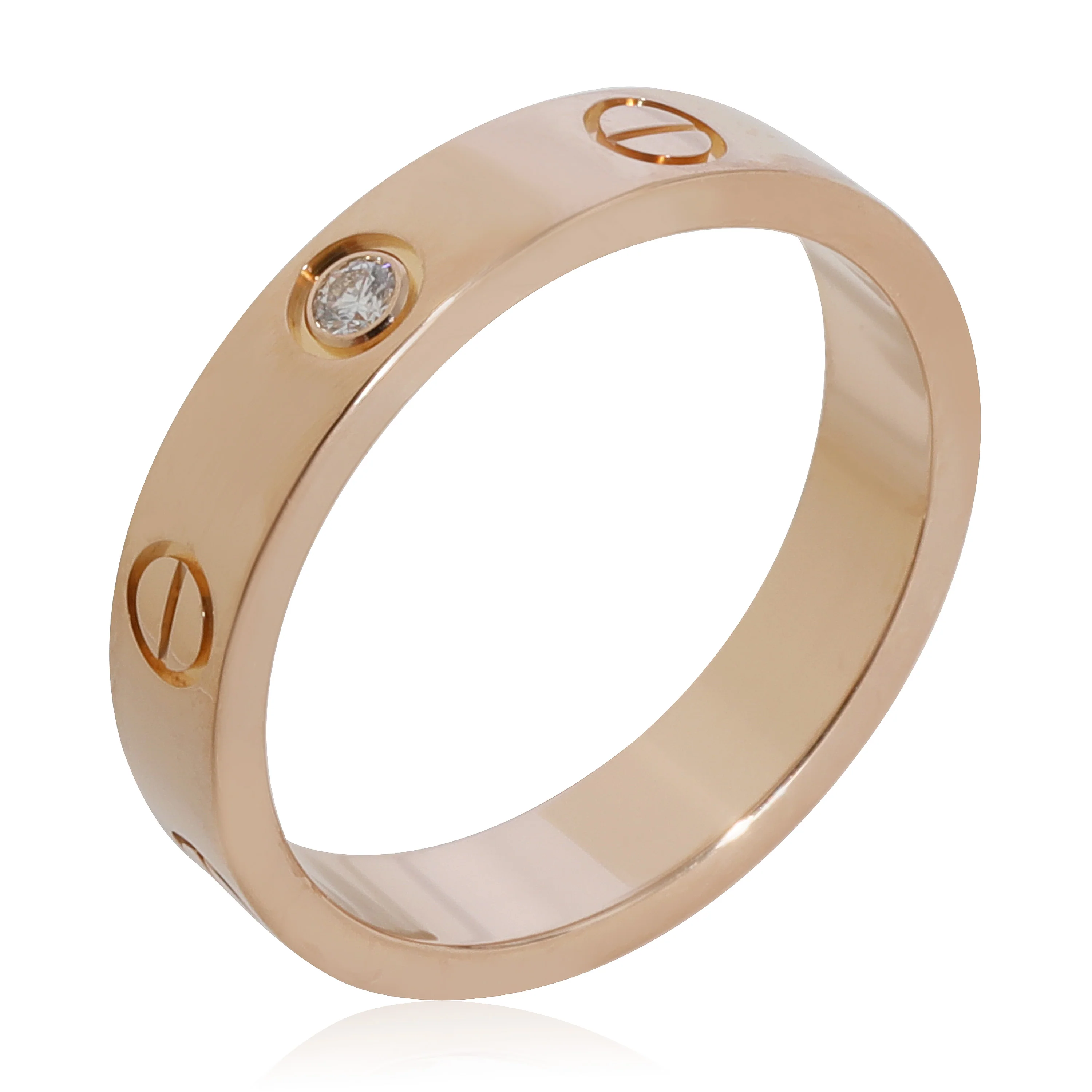 Cartier Love 1 Diamond Wedding Band in 18k Rose Gold 0.02 Ct - Image 3