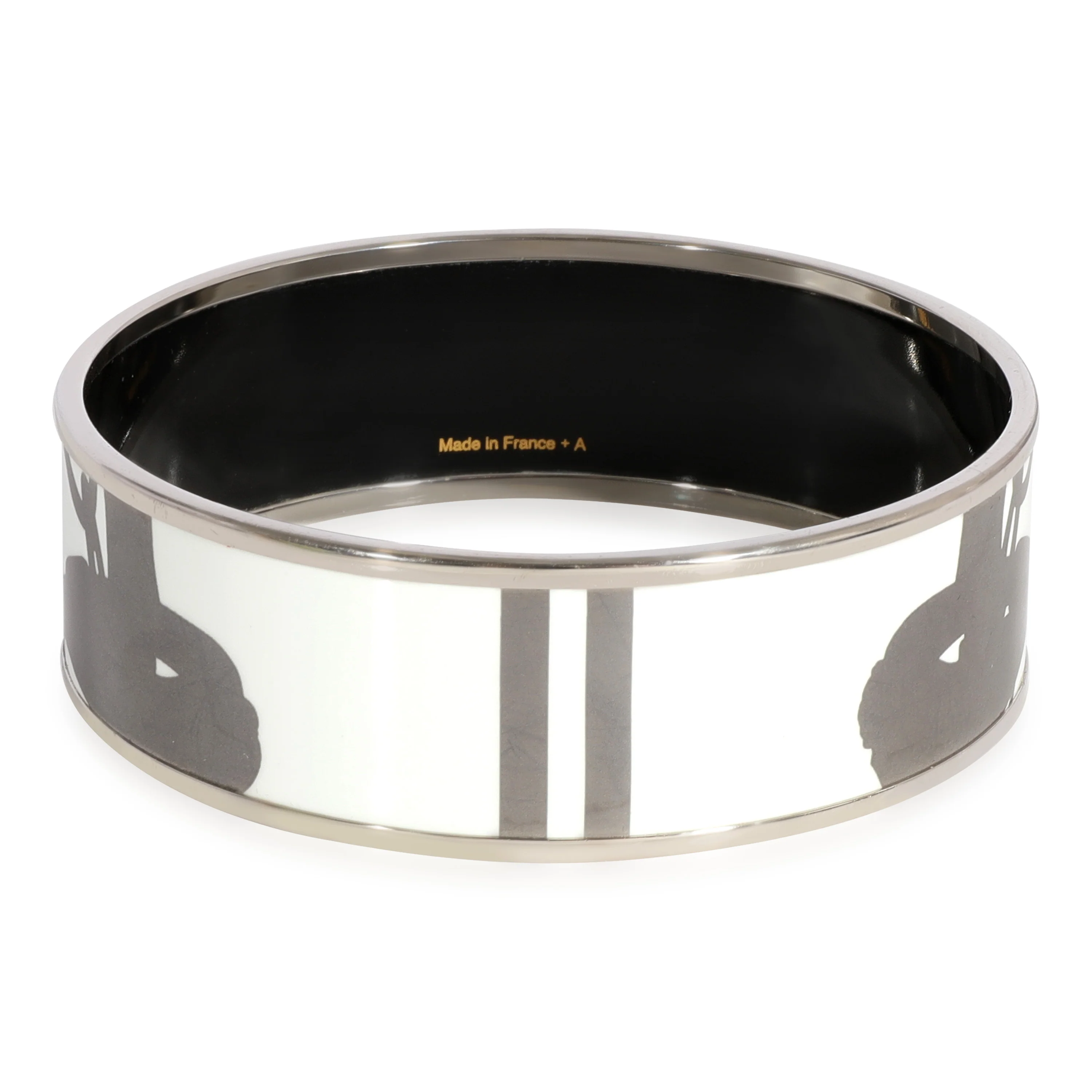 Hermès Brides de Gala Blanc Enamel Wide Bracelet 62 - Image 2