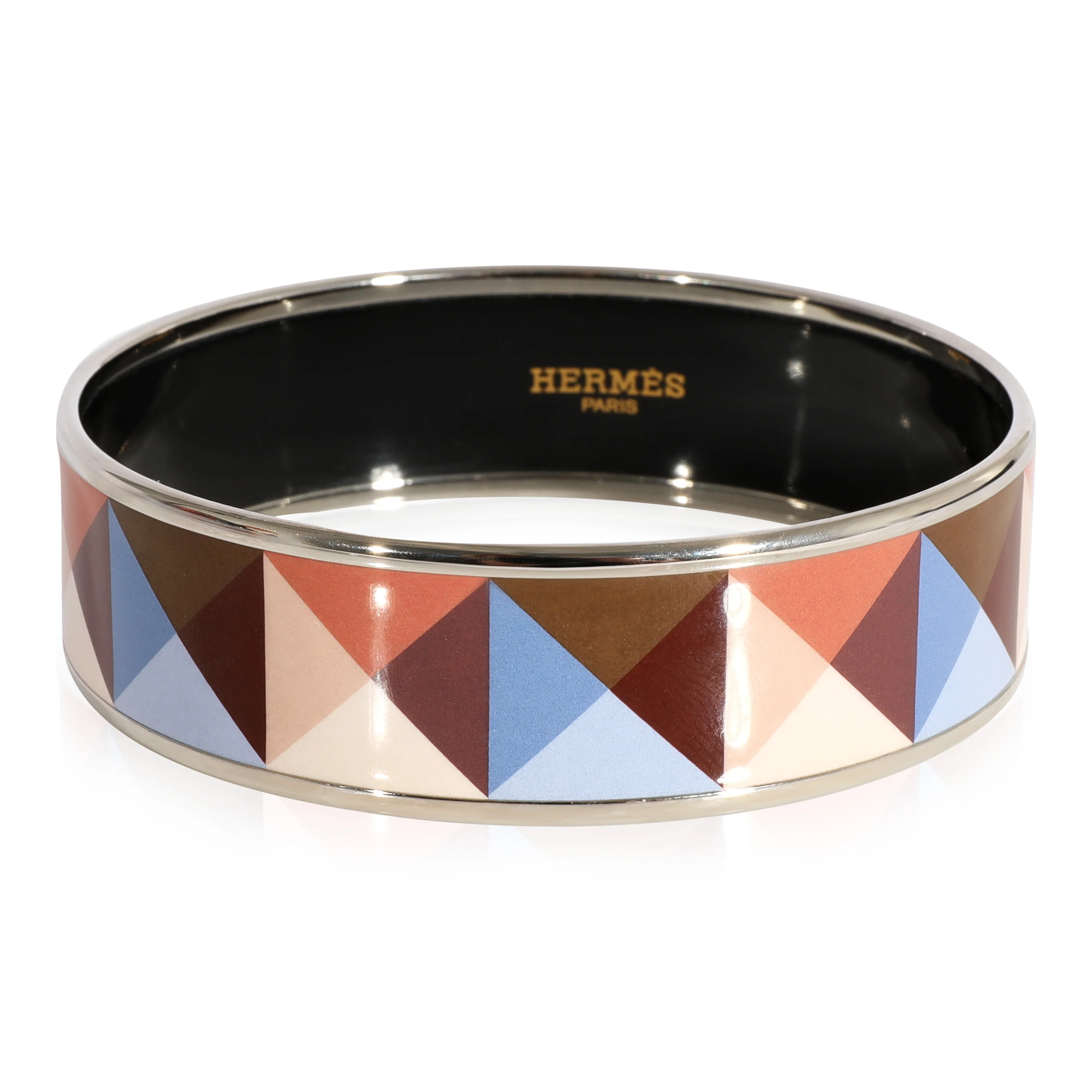 Clous en Trompe LOeil Enamel Wide Bangle 63