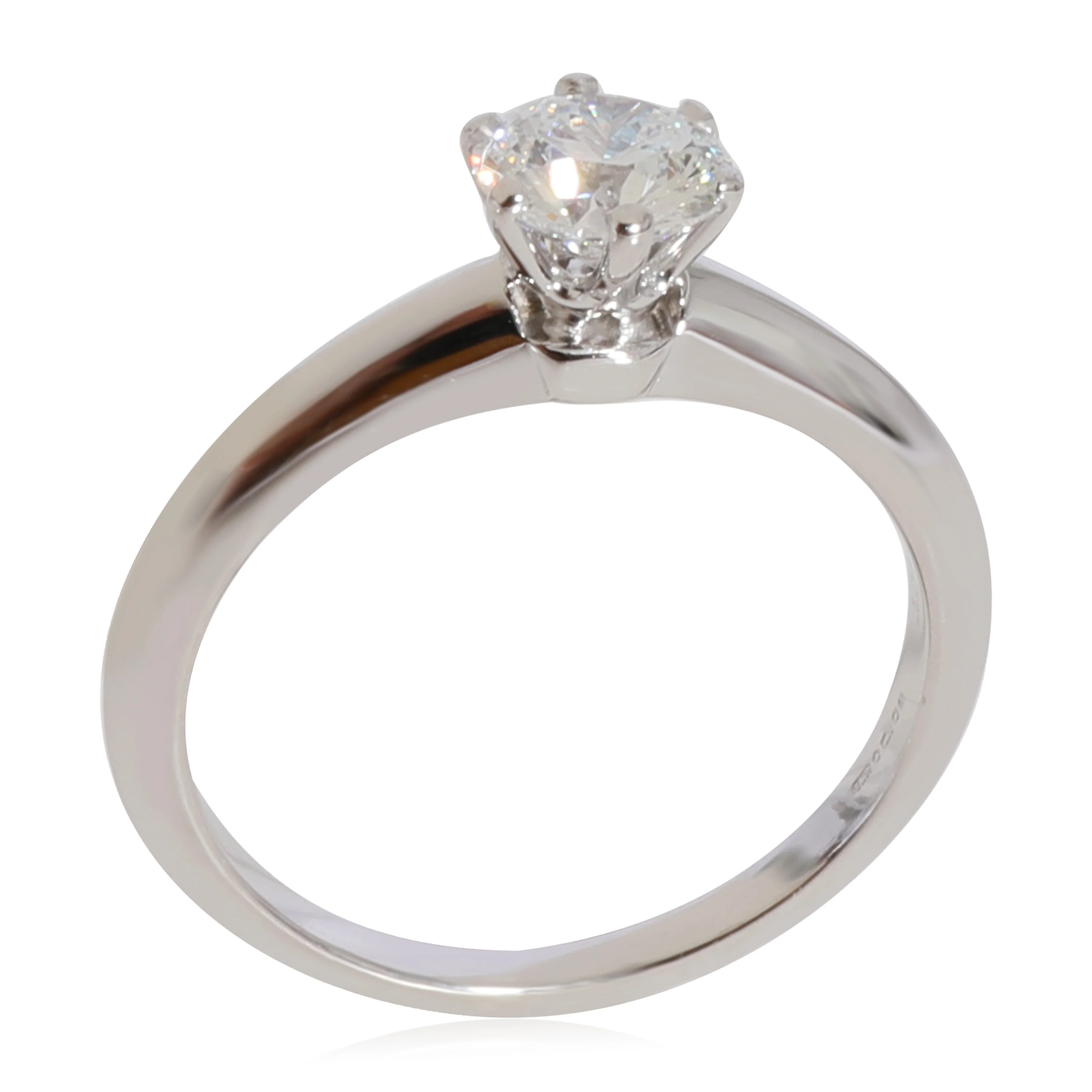 Tiffany & Co. 0.56 Diamond Solitaire Ring in Platinum D VVS2 - Image 4