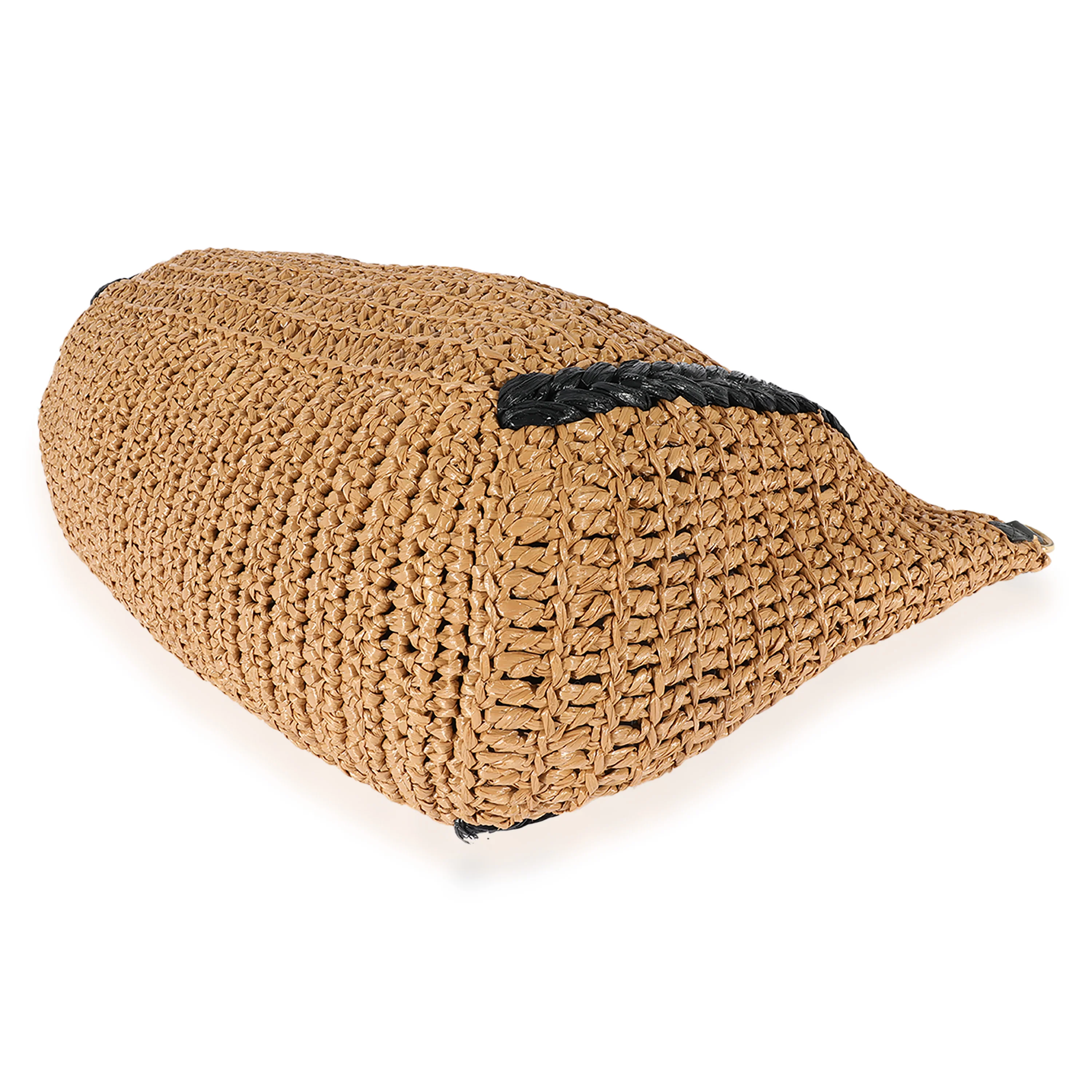 Gucci Natural Raffia Large Marmont Shoulder Bag - Image 7