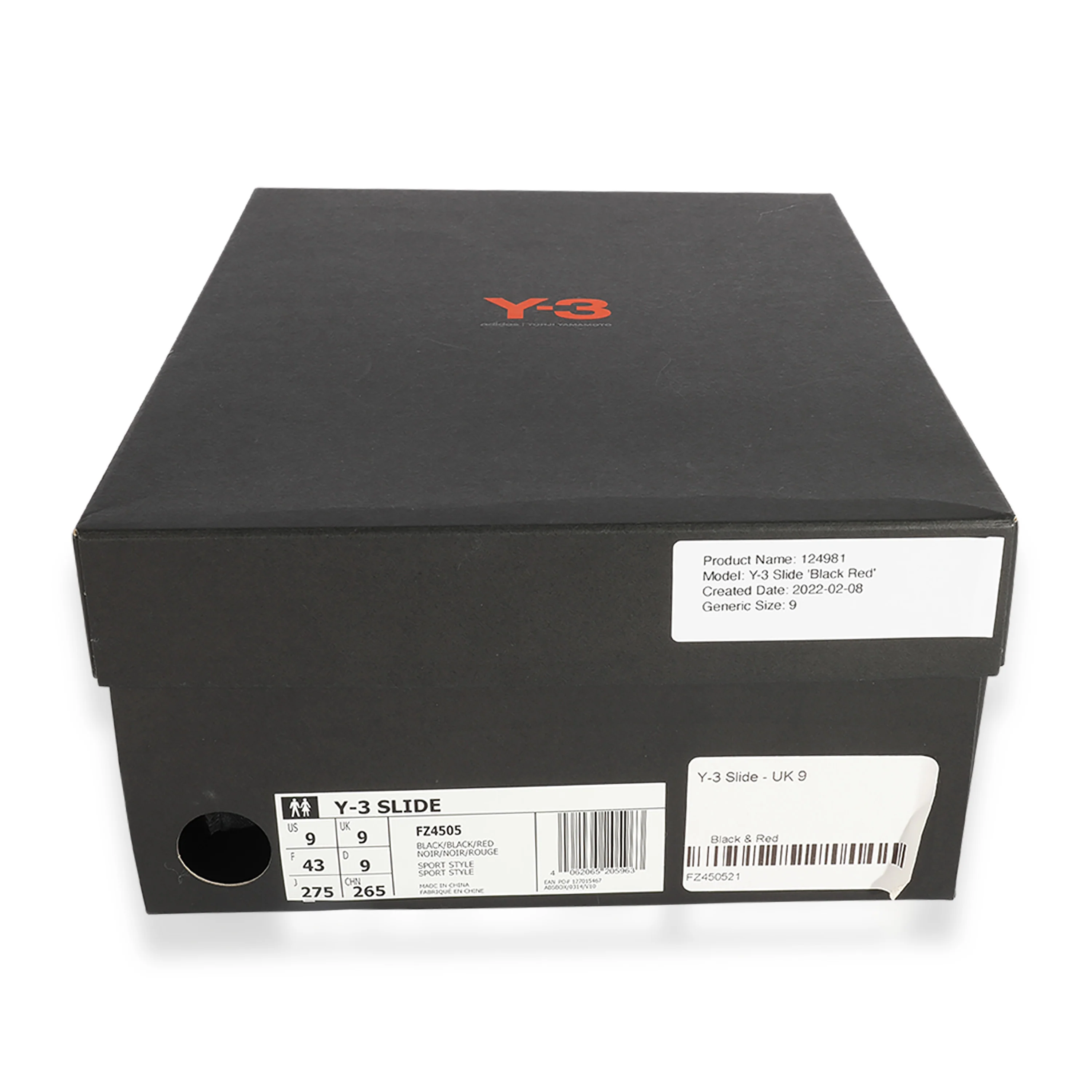 Y-3 Slide Black Red - Image 6