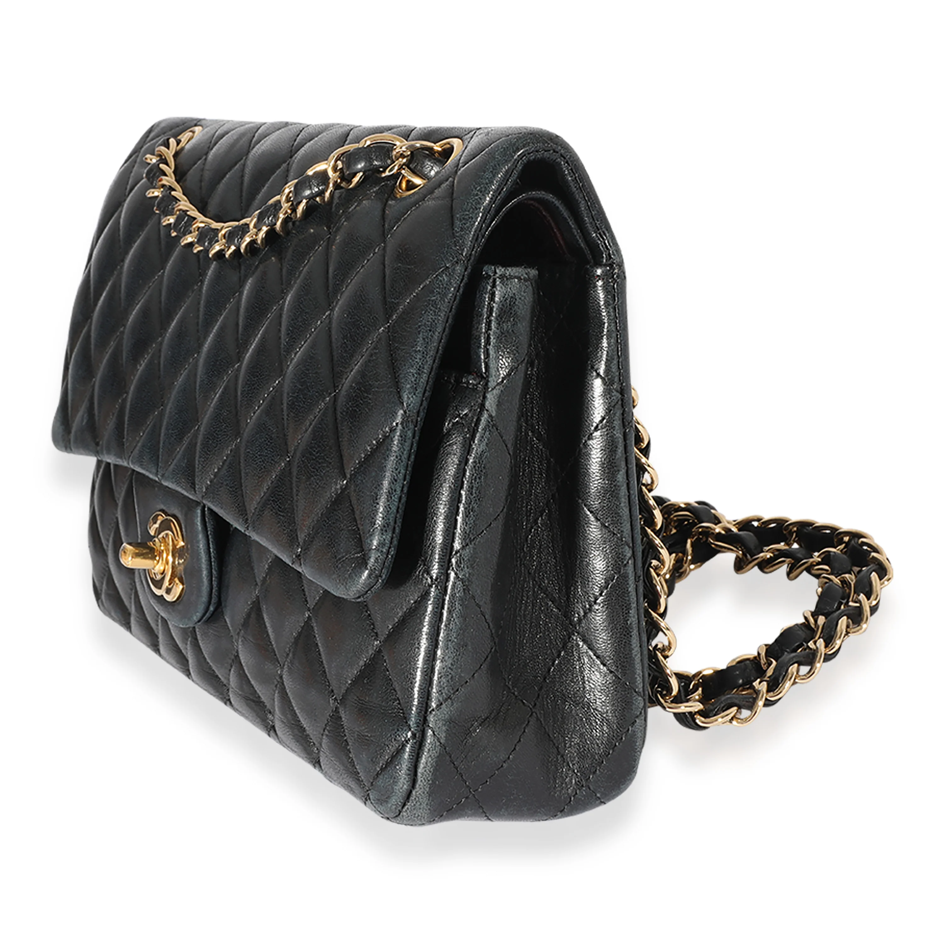 Black Chanel Quilted Lambskin Medium Classic Double Flap Bag - Image 2