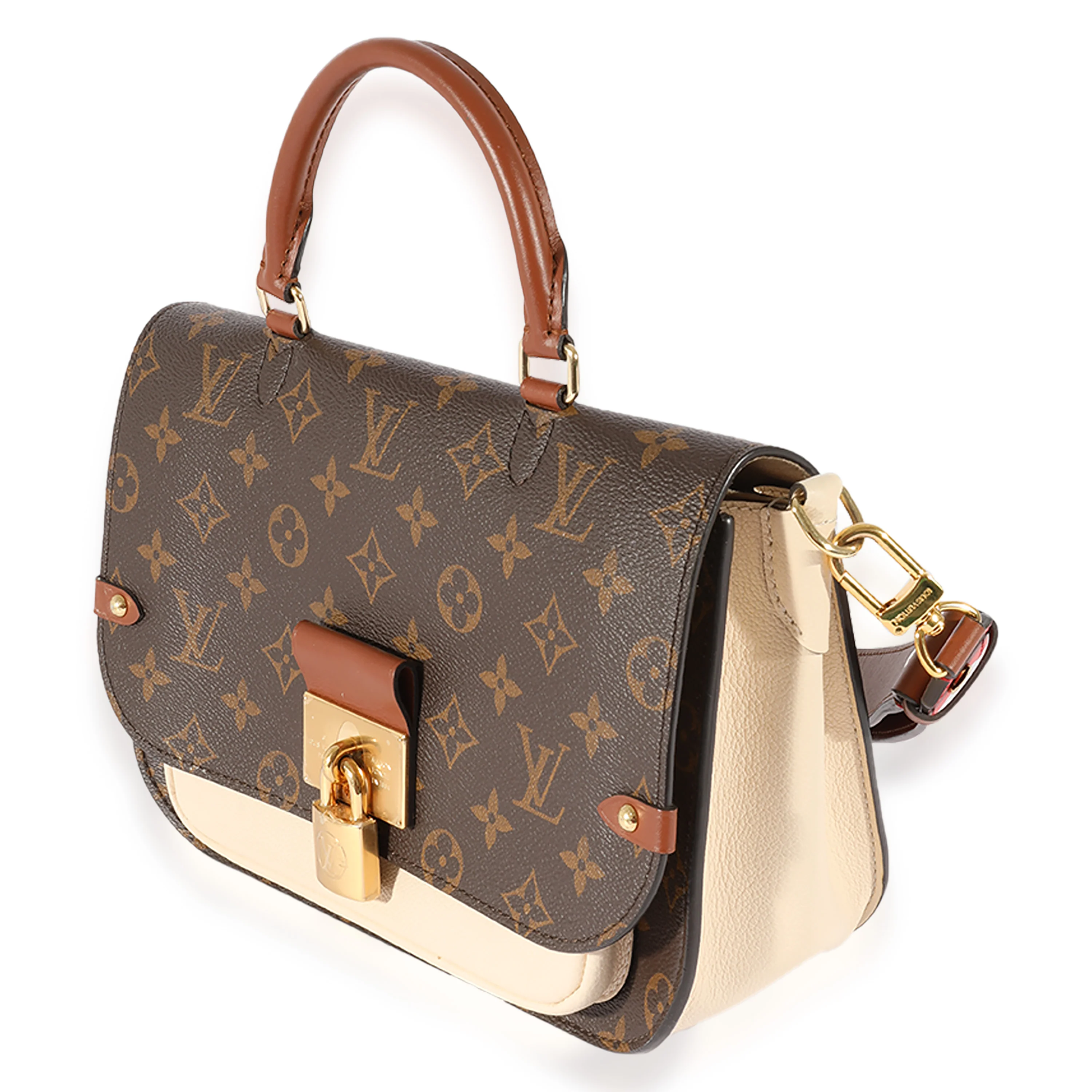 Louis Vuitton Monogram Canvas & Beige Leather Vaugirard Shoulder Bag - Image 2