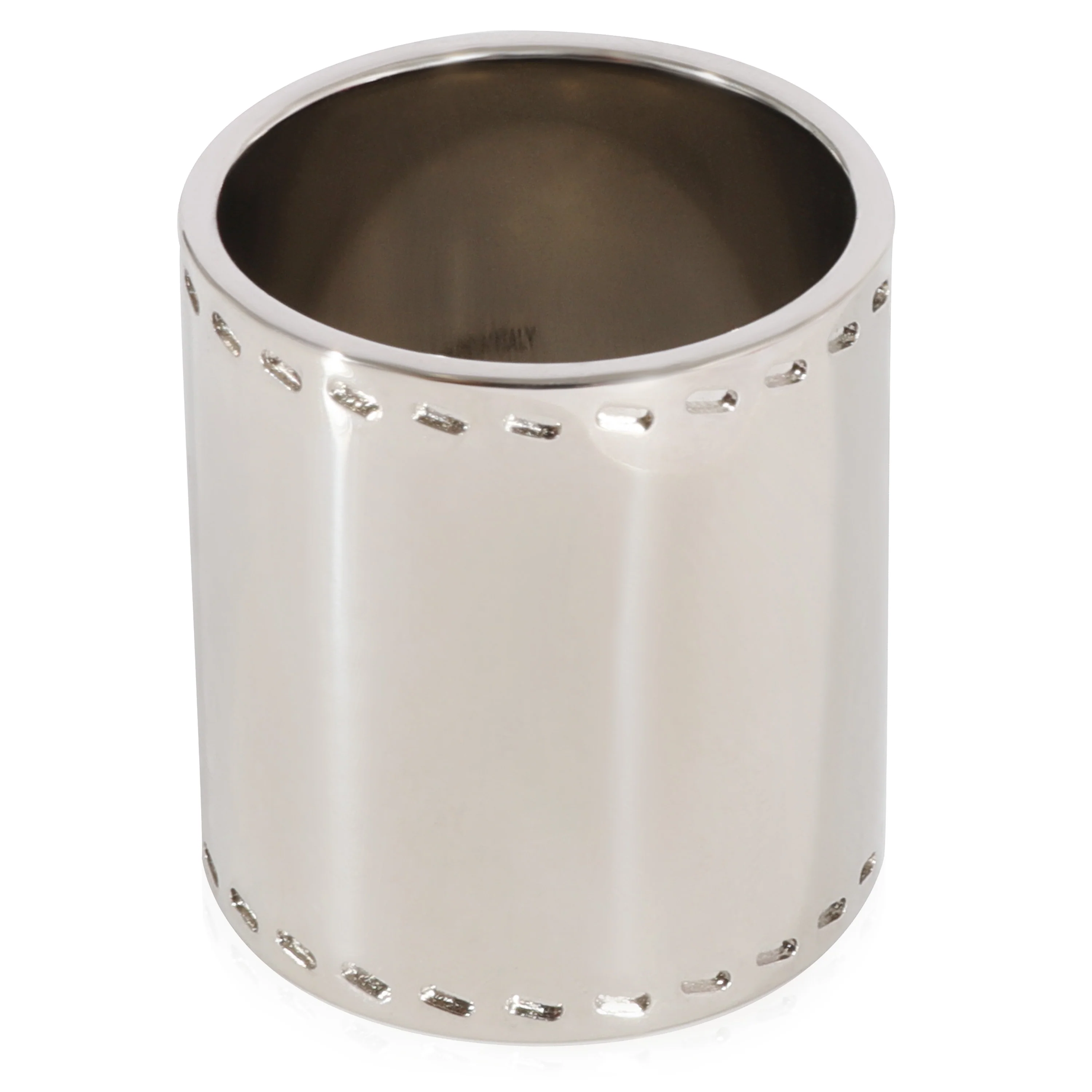 Palladium Plated Permabrass Cadenas Charm Scarf Ring - Image 2