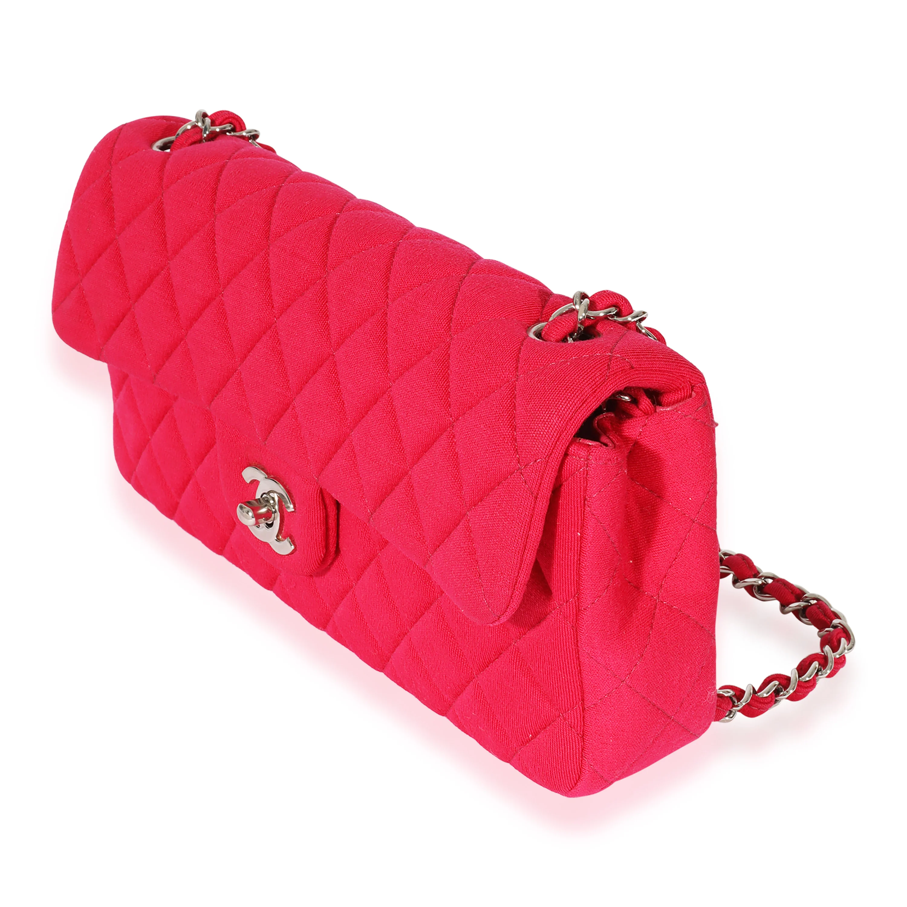 Chanel Pink Jersey East West Flap - Image 2