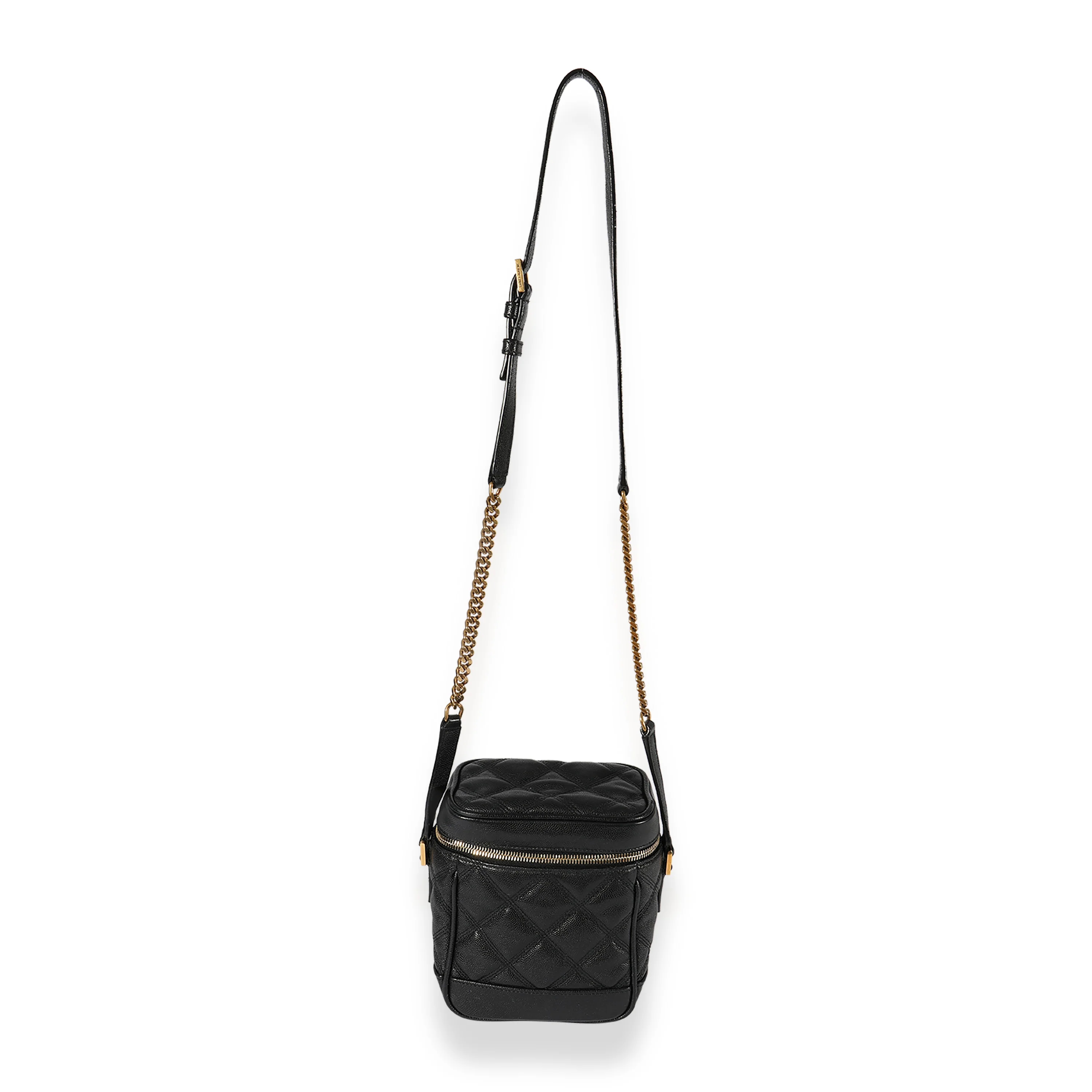 Black Grain De Poudre 80s Vanity Bag - Image 3
