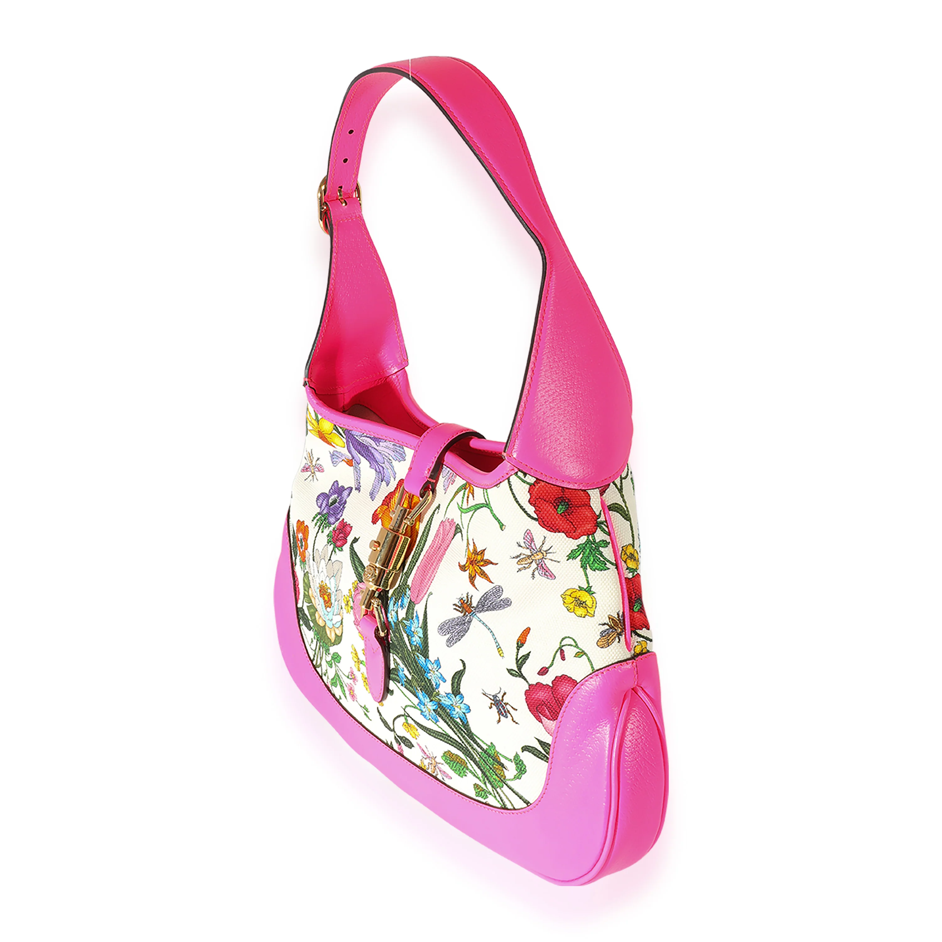 Gucci Flora Canvas Medium Jackie - Image 2