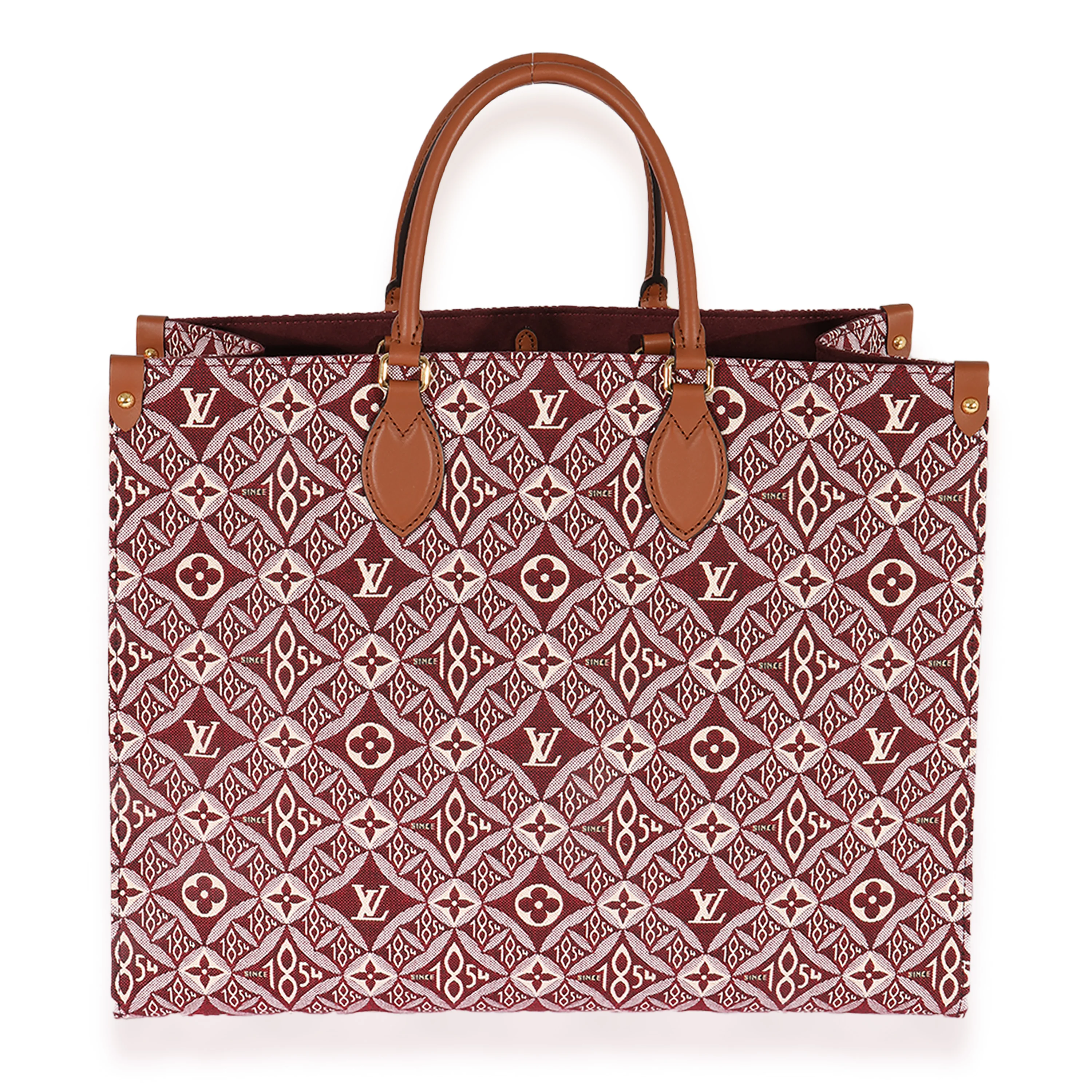 Louis Vuitton Bordeaux Jacquard Since 1854 Onthego GM - Image 5