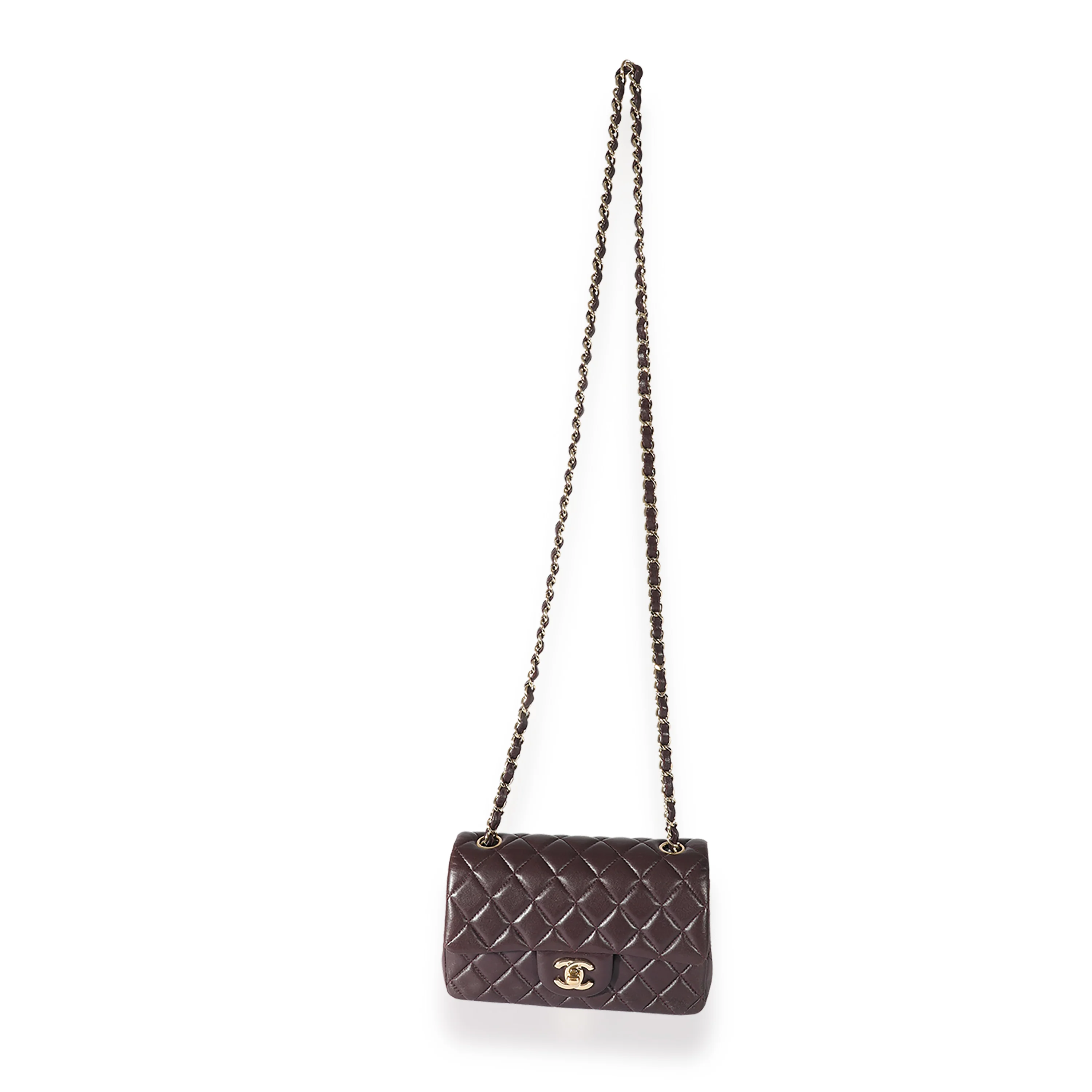 Chanel Purple Quilted Lambskin Rectangular Mini Flap Bag - Image 4