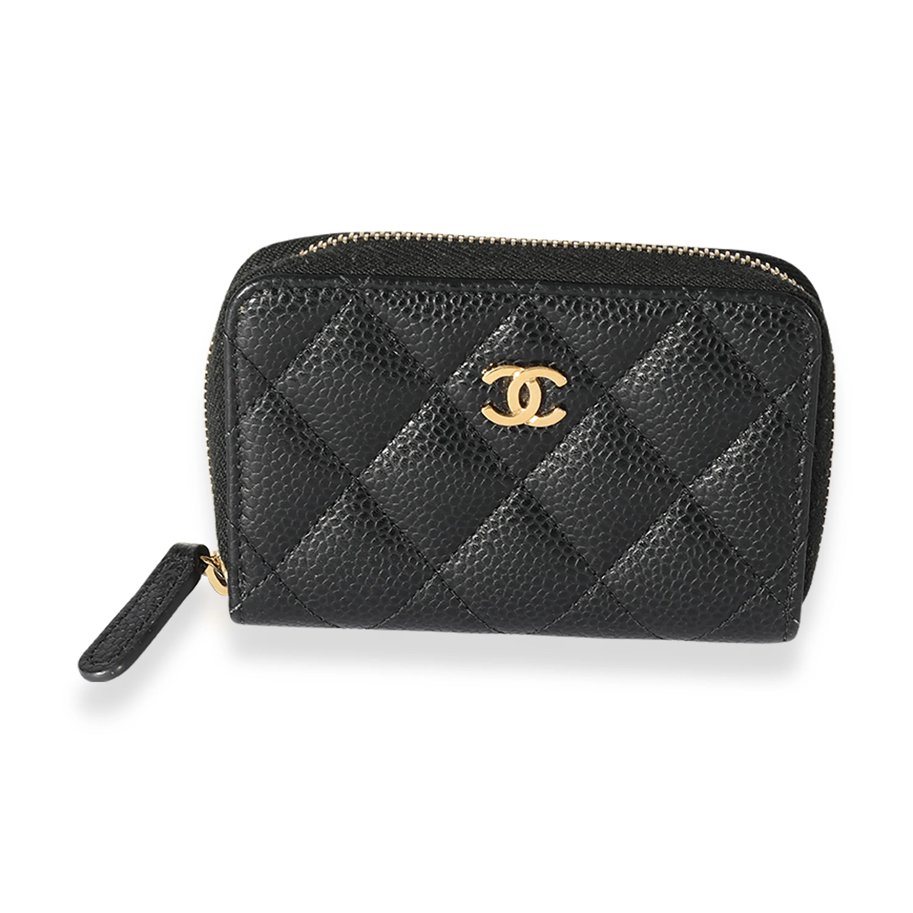 Chanel Black Caviar CC Zip Coin Purse