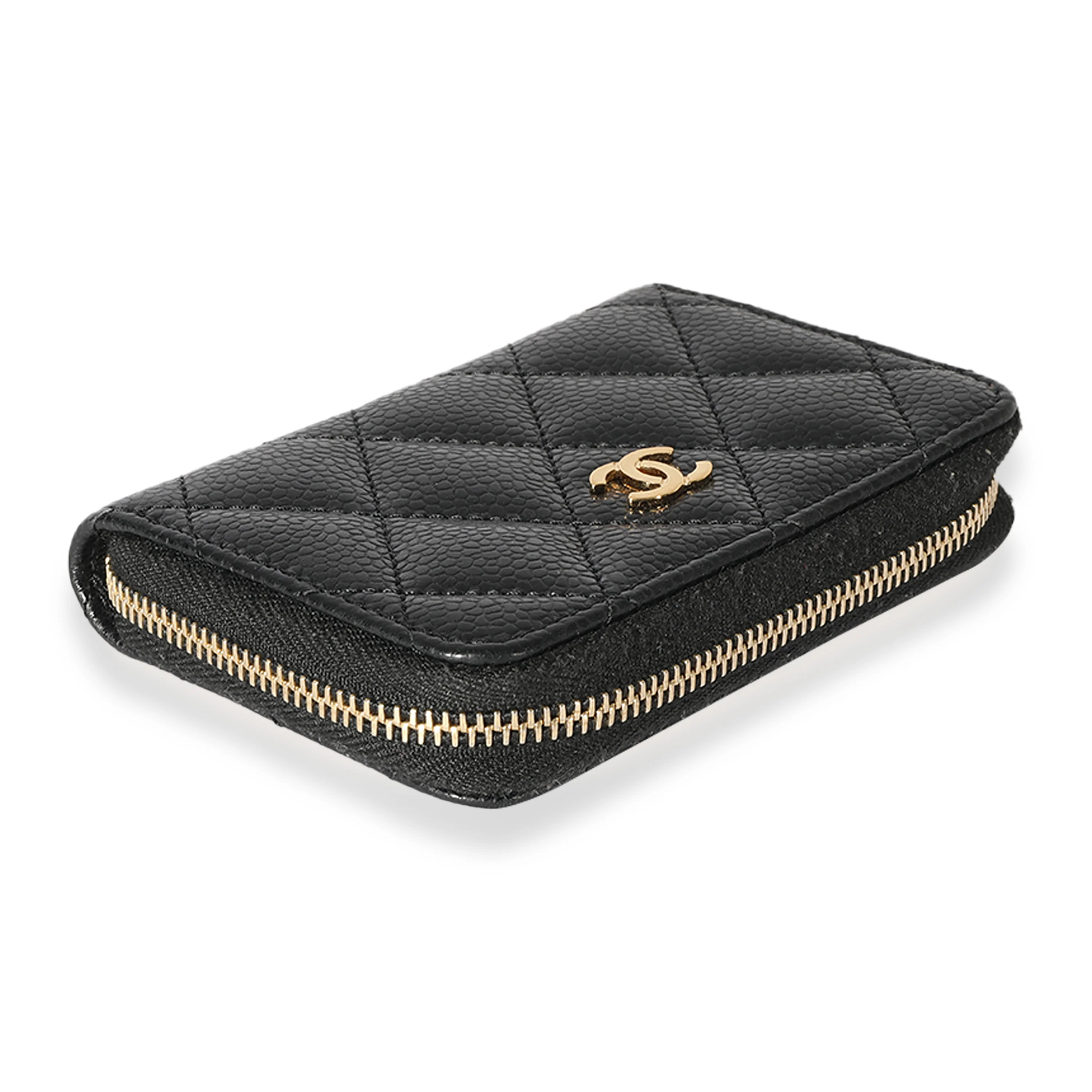 Chanel Black Caviar CC Zip Coin Purse - Image 6