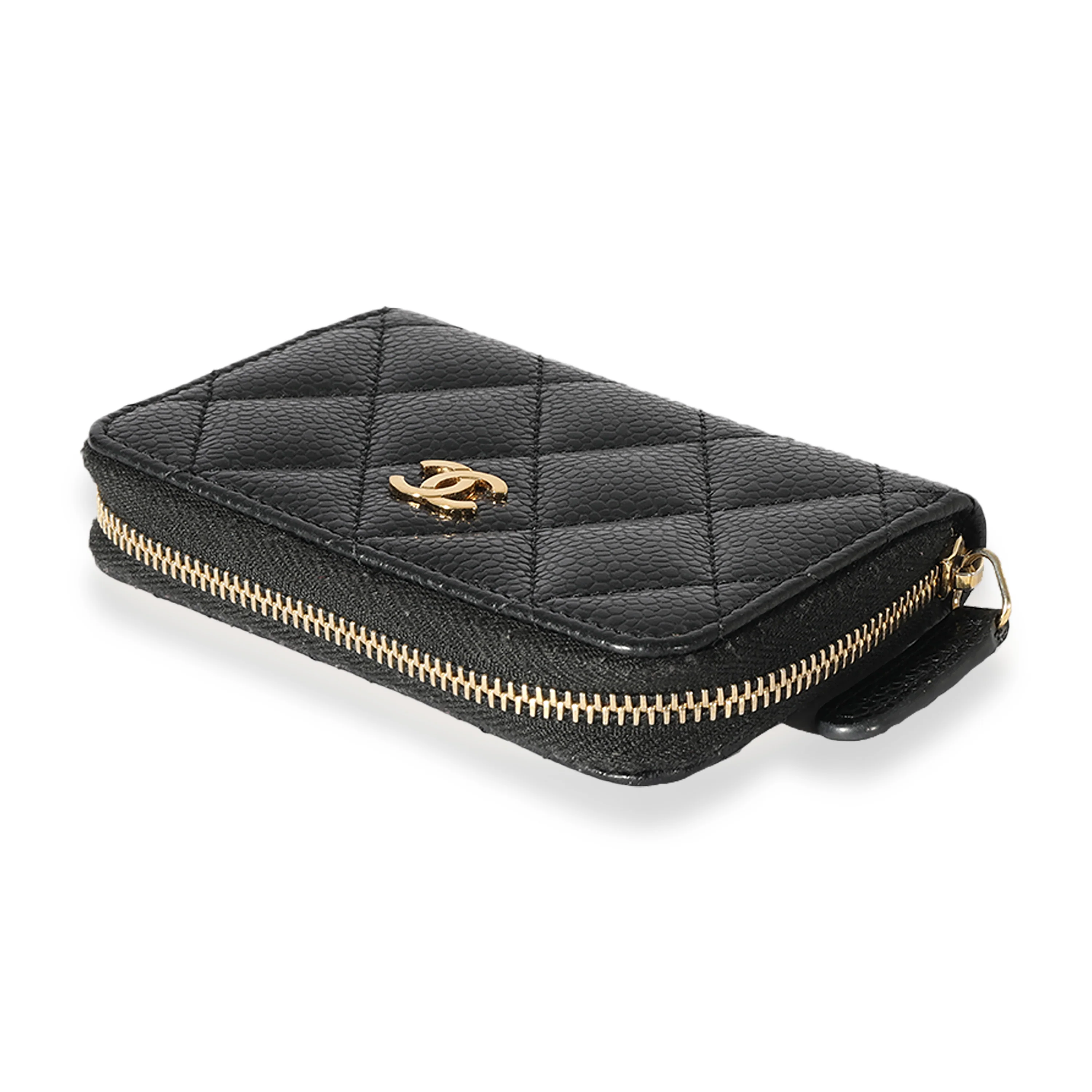 Chanel Black Caviar CC Zip Coin Purse - Image 7
