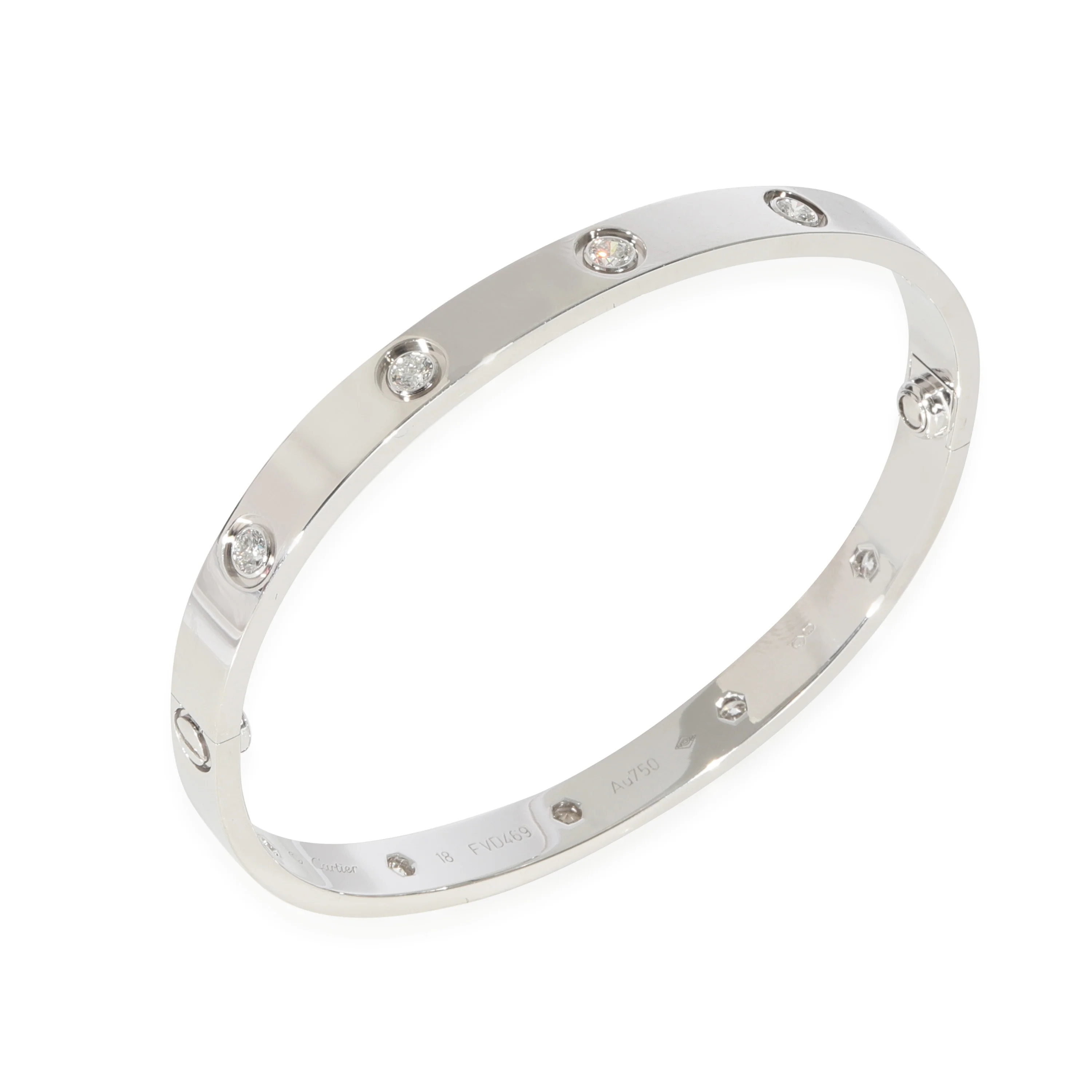 Cartier Love Bracelet, 10 Diamonds (White Gold, Diamonds) - Image 4