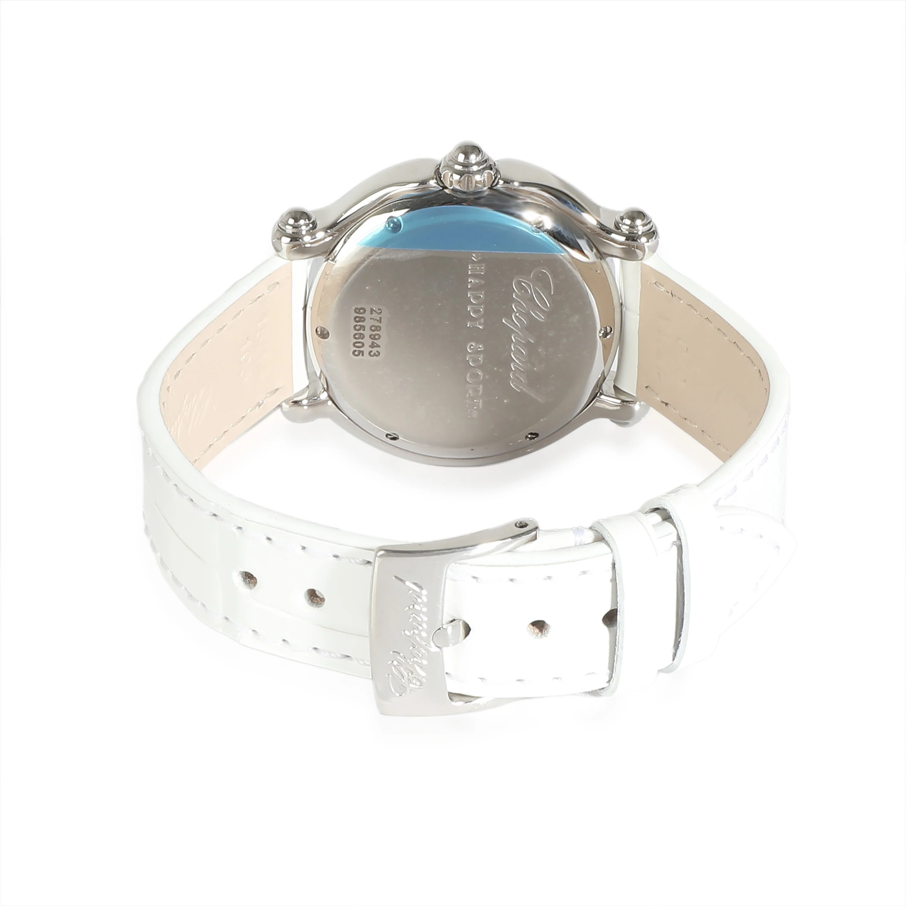 Happy Sport 27/8943 Womens Watch in 18kt Stainless Steel/White Gold - Image 4