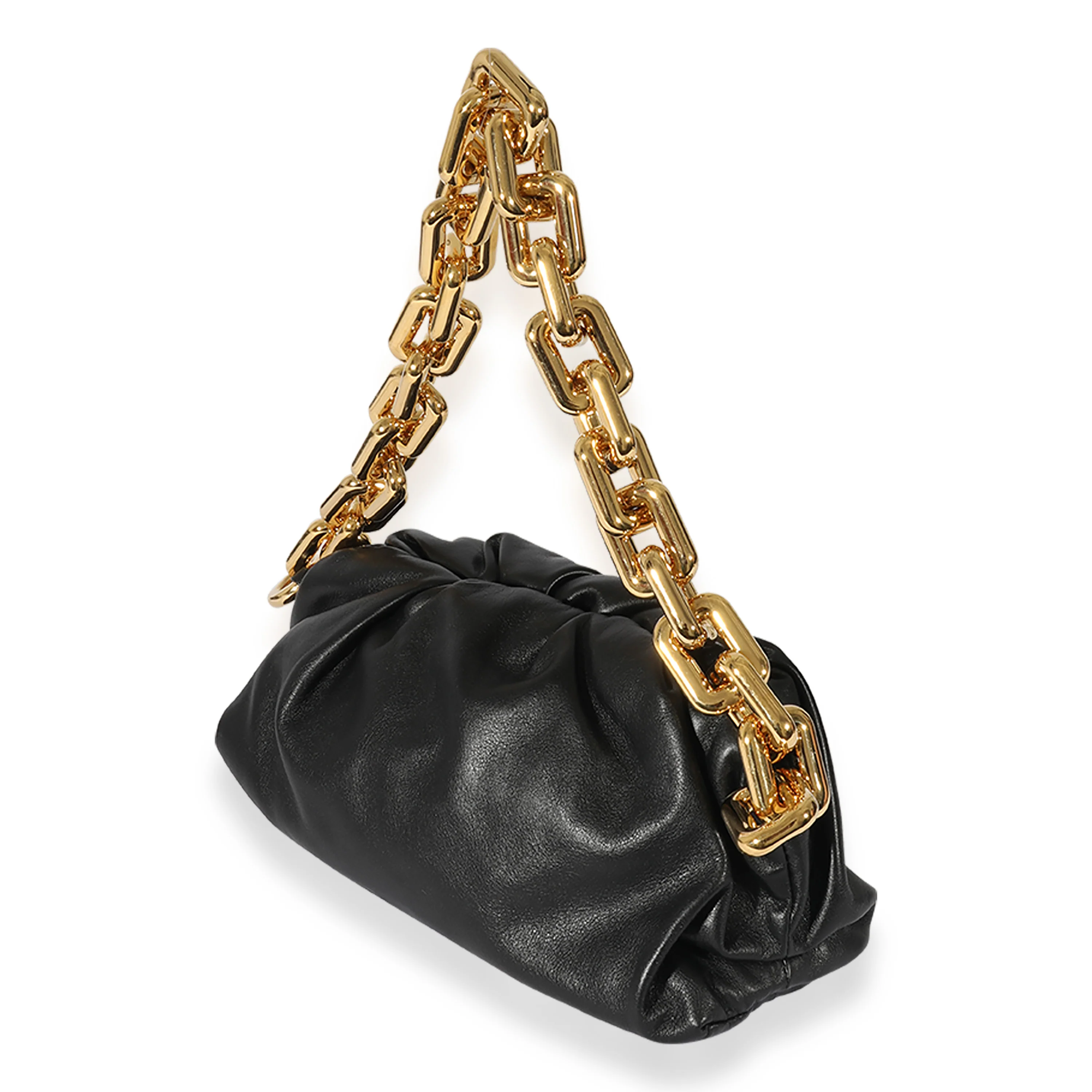Bottega Veneta Black Lambskin Chain Pouch - Image 2