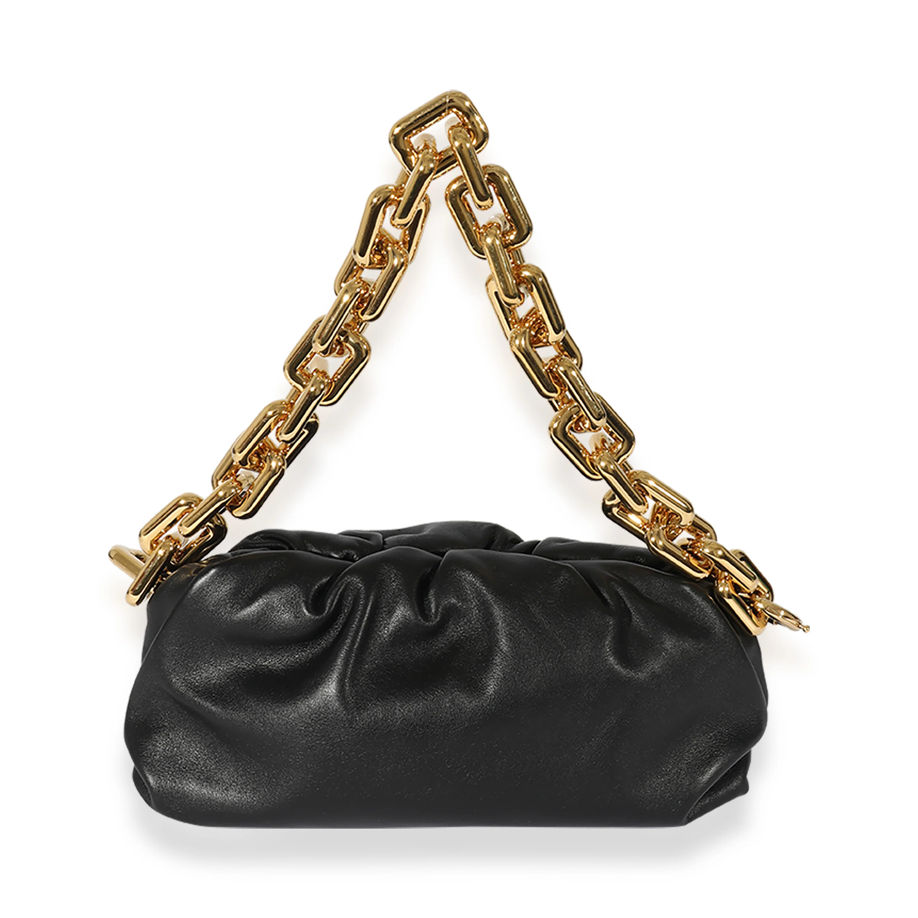 Bottega Veneta Black Lambskin Chain Pouch - Image 3