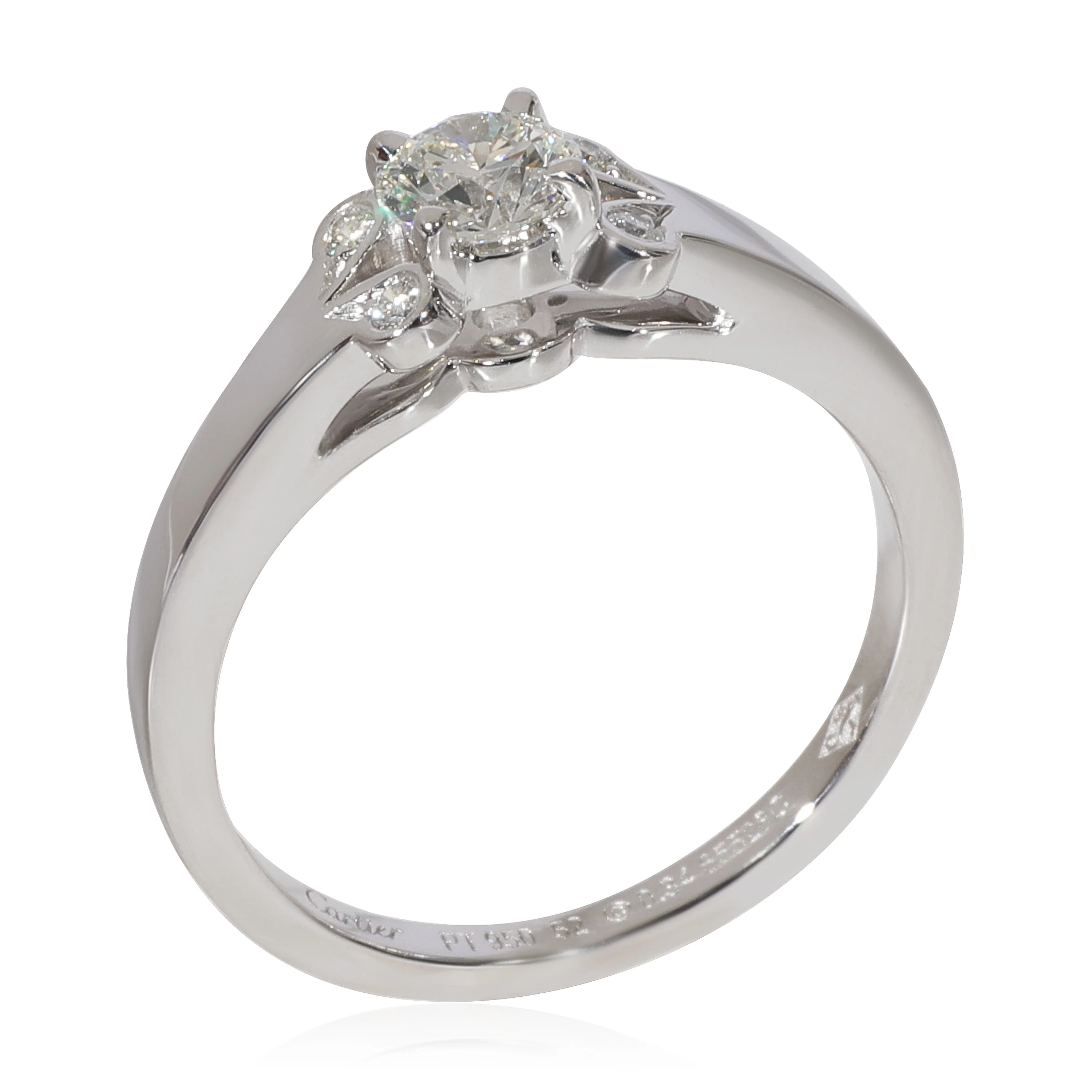 Cartier Ballerine Diamond Engagement Ring in 950 Platinum H VVS2 0.37 CT - Image 6