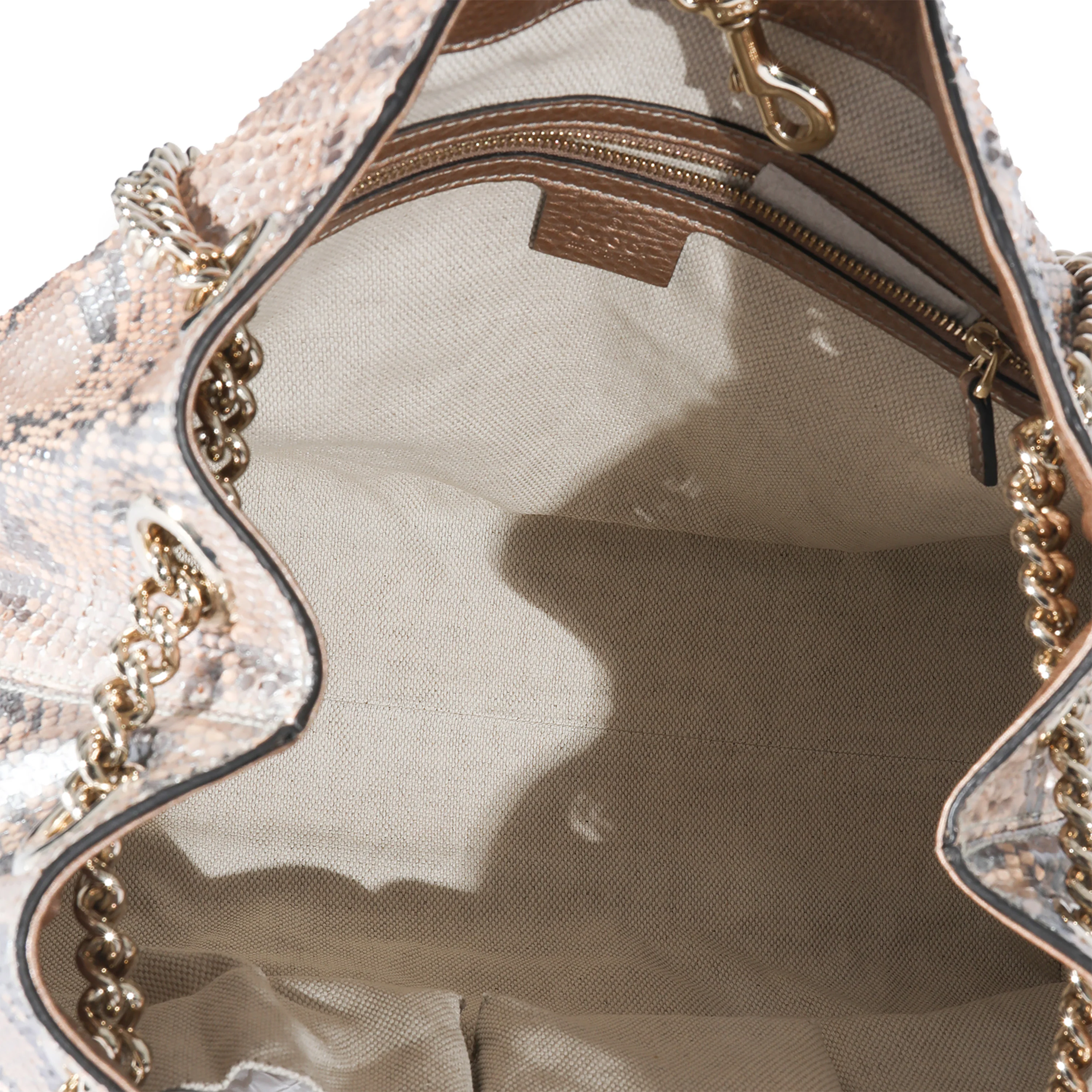 Metallic Python Medium Soho Chain Shoulder Bag - Image 4