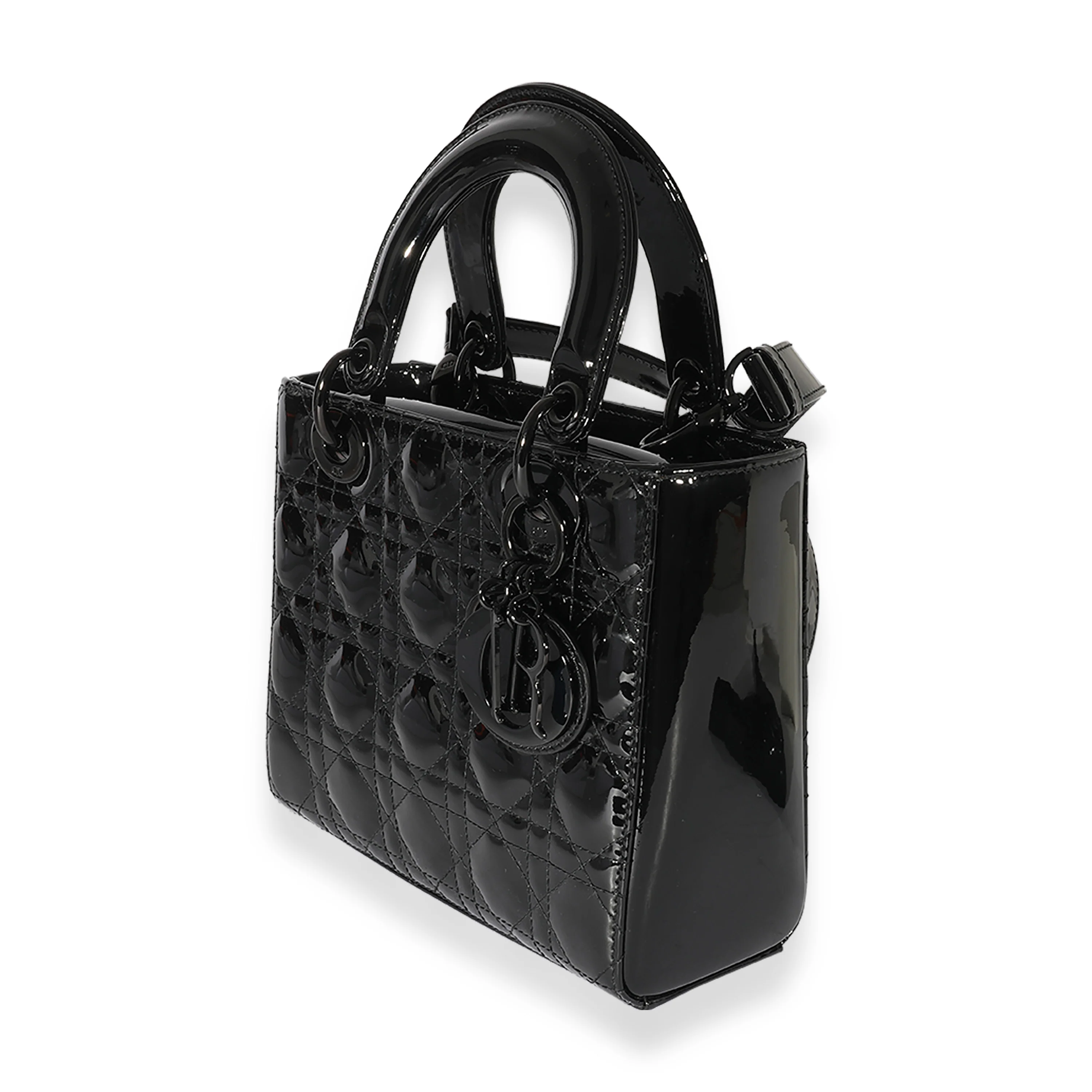 Dior Black Ultraglossy Patent Leather Small Lady Dior - Image 2