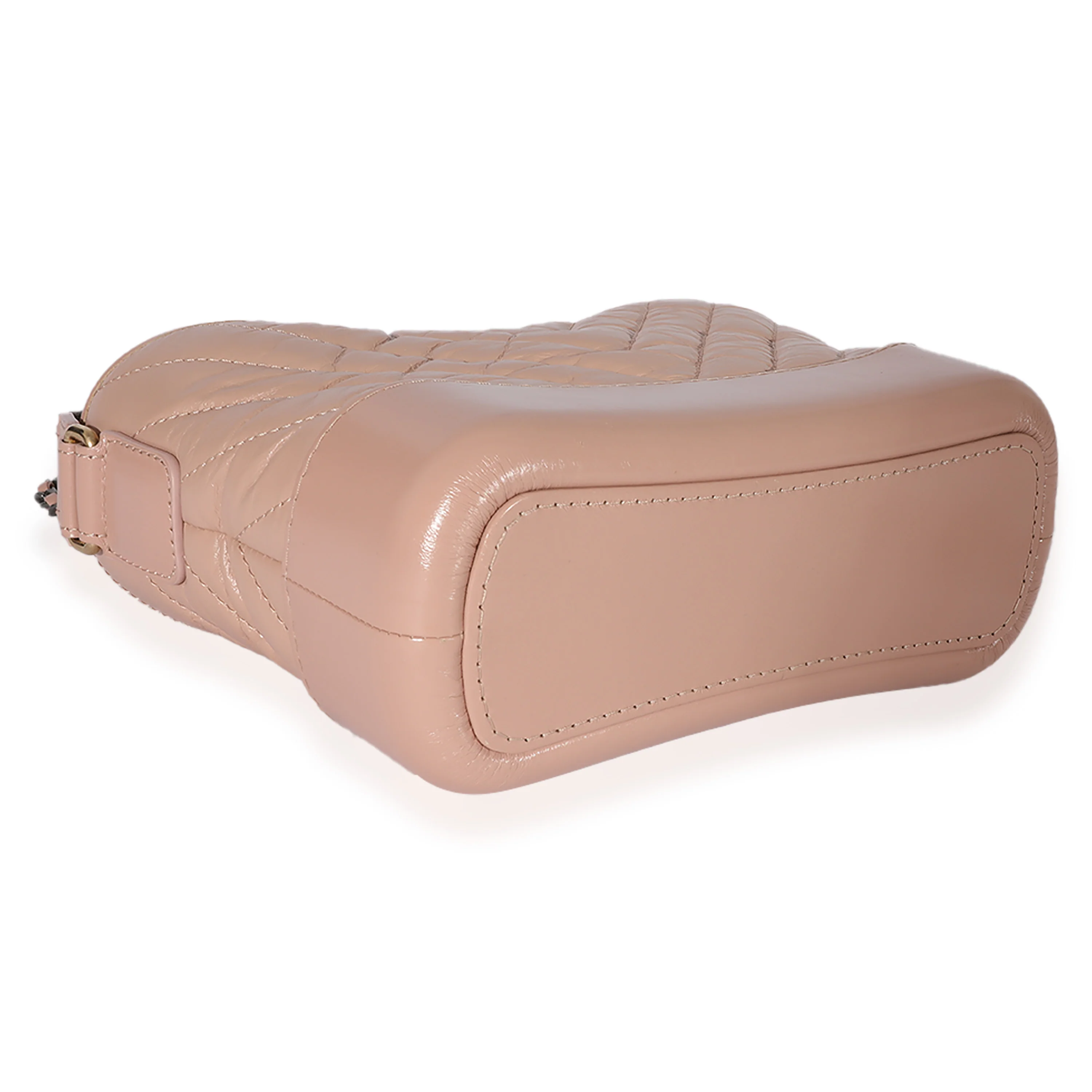 Chanel Pink Aged Calfskin Chevron Quilted Small Gabrielle Hobo - Image 6