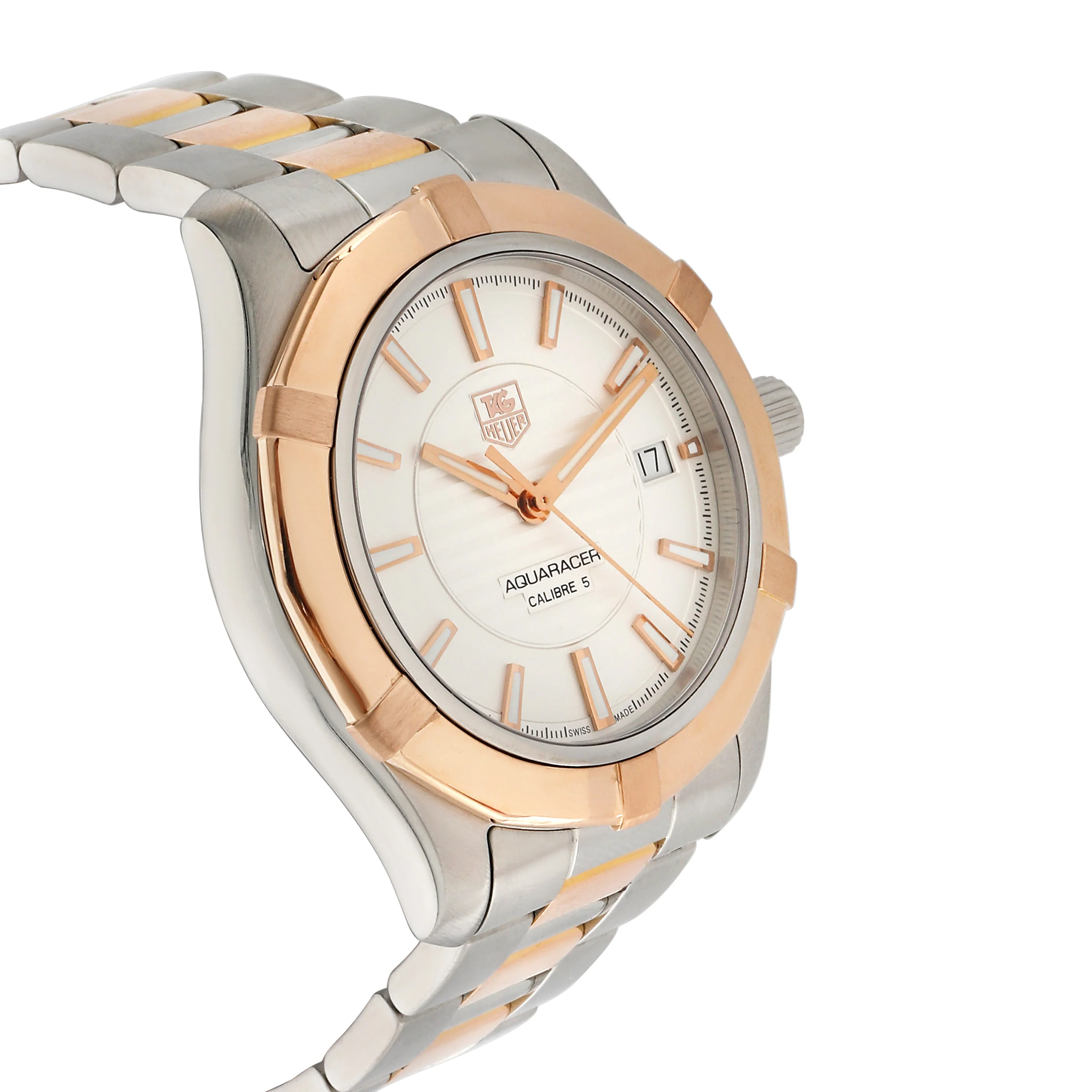 Aquaracer WAP2150.BD0885 Mens Watch in Stainless Steel/Rose Gold - Image 2