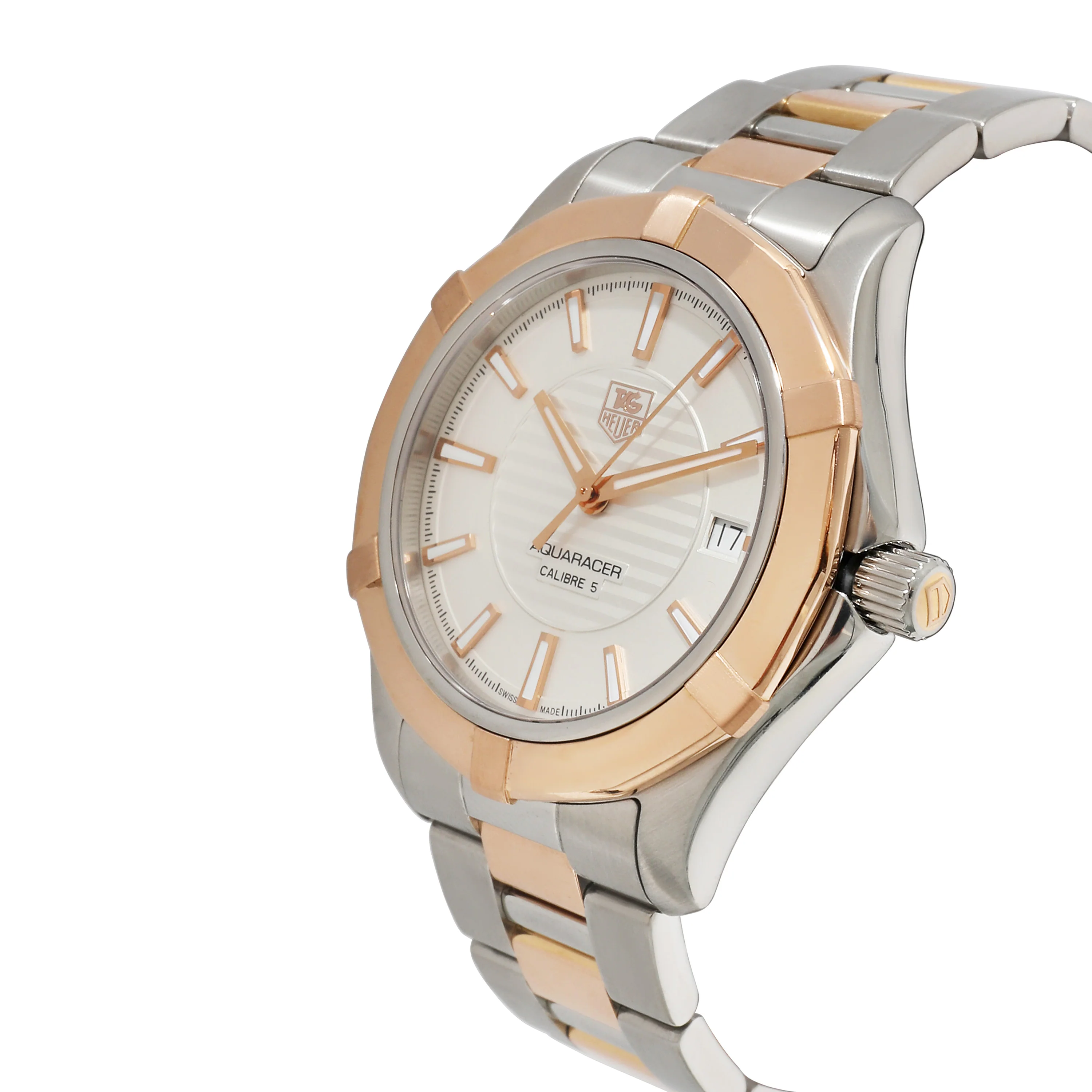 Aquaracer WAP2150.BD0885 Mens Watch in Stainless Steel/Rose Gold - Image 3
