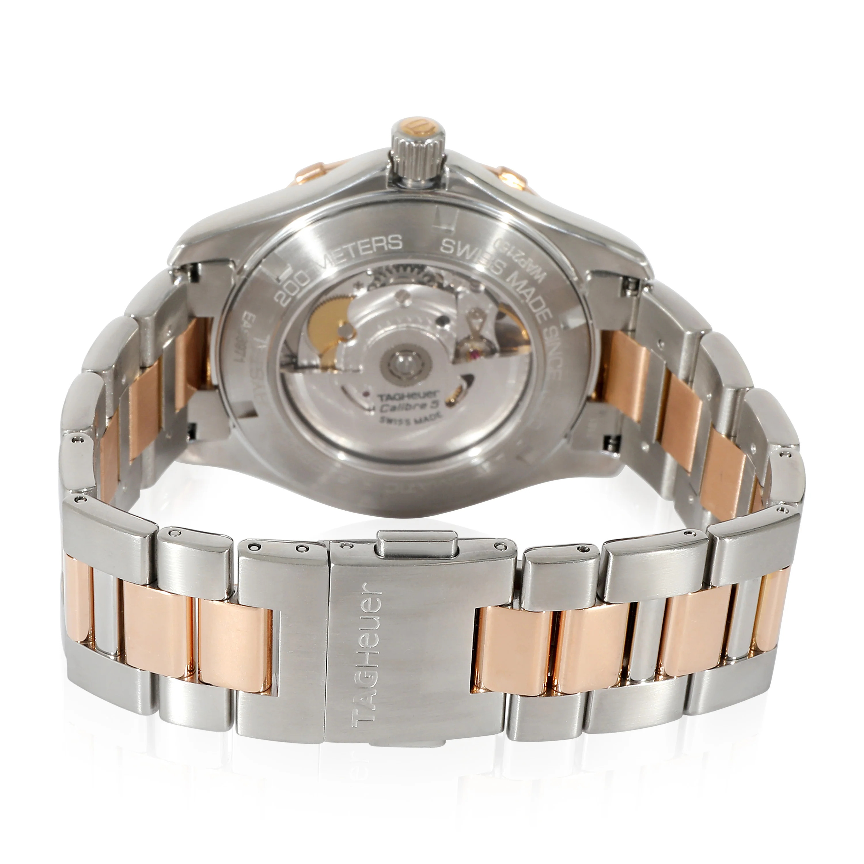 Aquaracer WAP2150.BD0885 Mens Watch in Stainless Steel/Rose Gold - Image 4