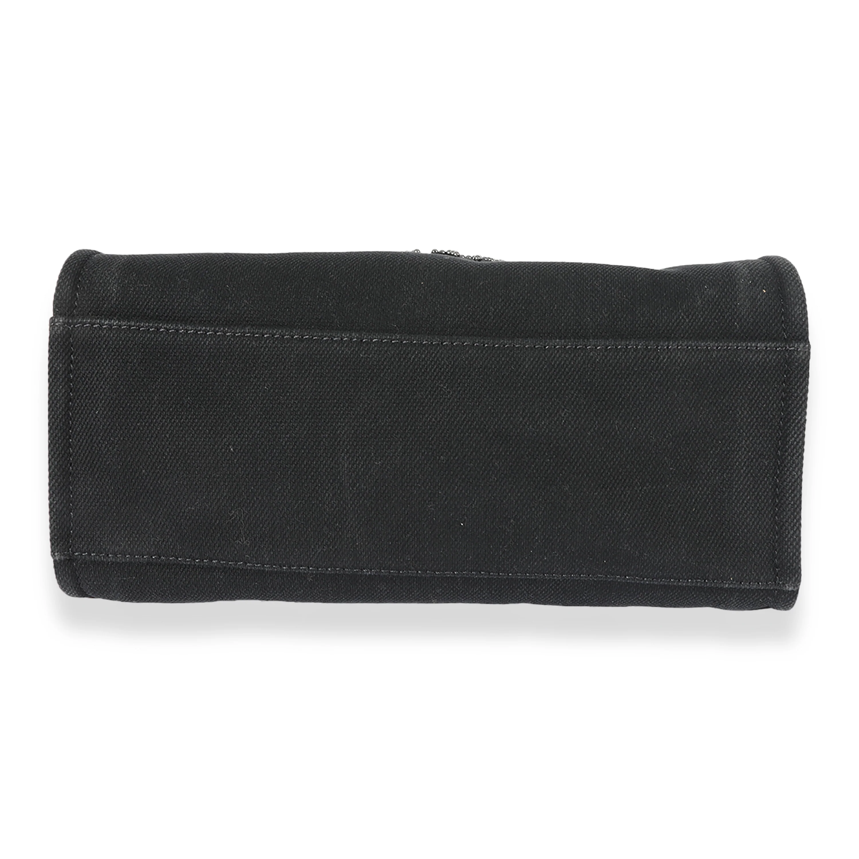 Chanel Black Canvas Pearl Large Deauville Tote - Image 5