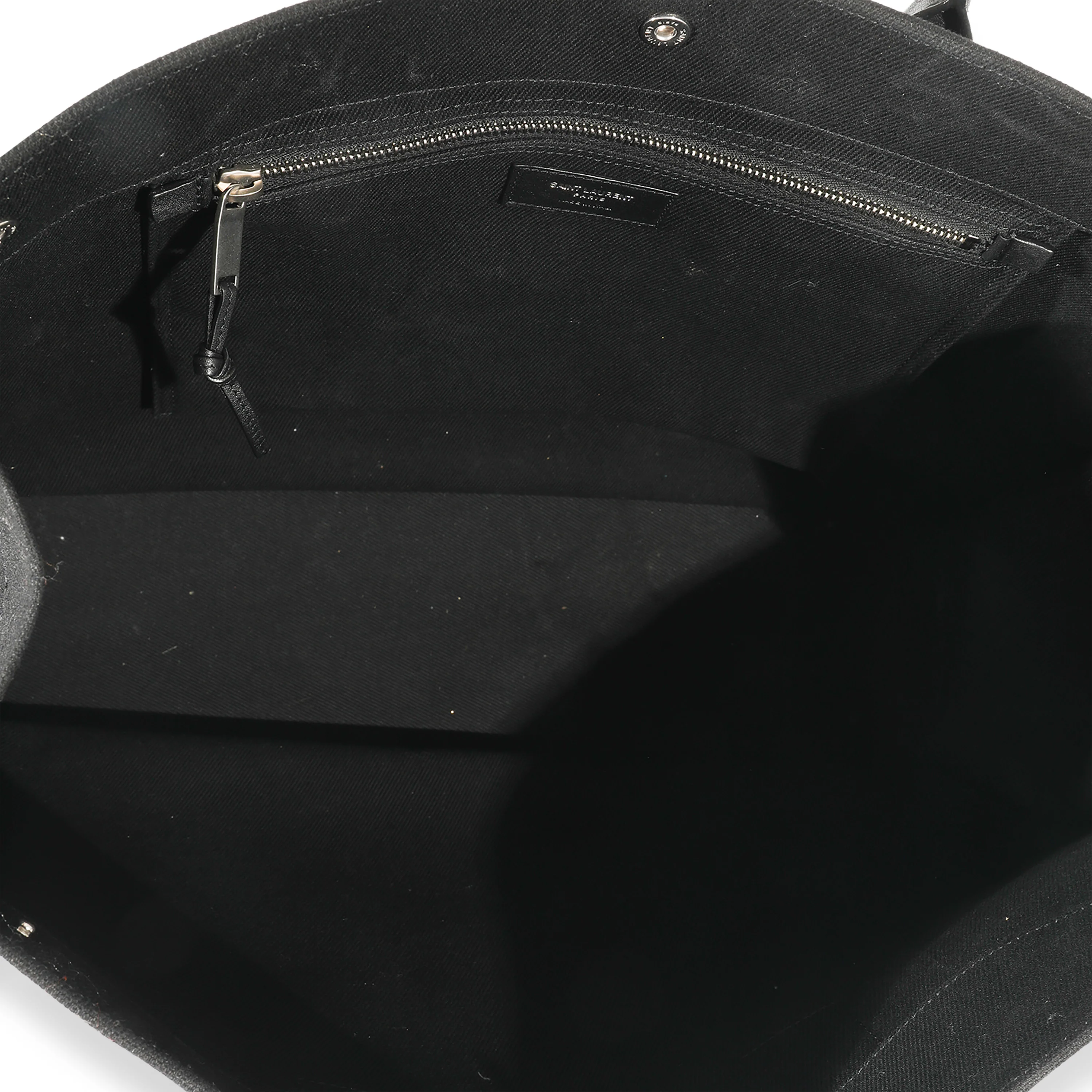Saint Laurent Black Canvas Large Rive Gauche Tote - Image 4