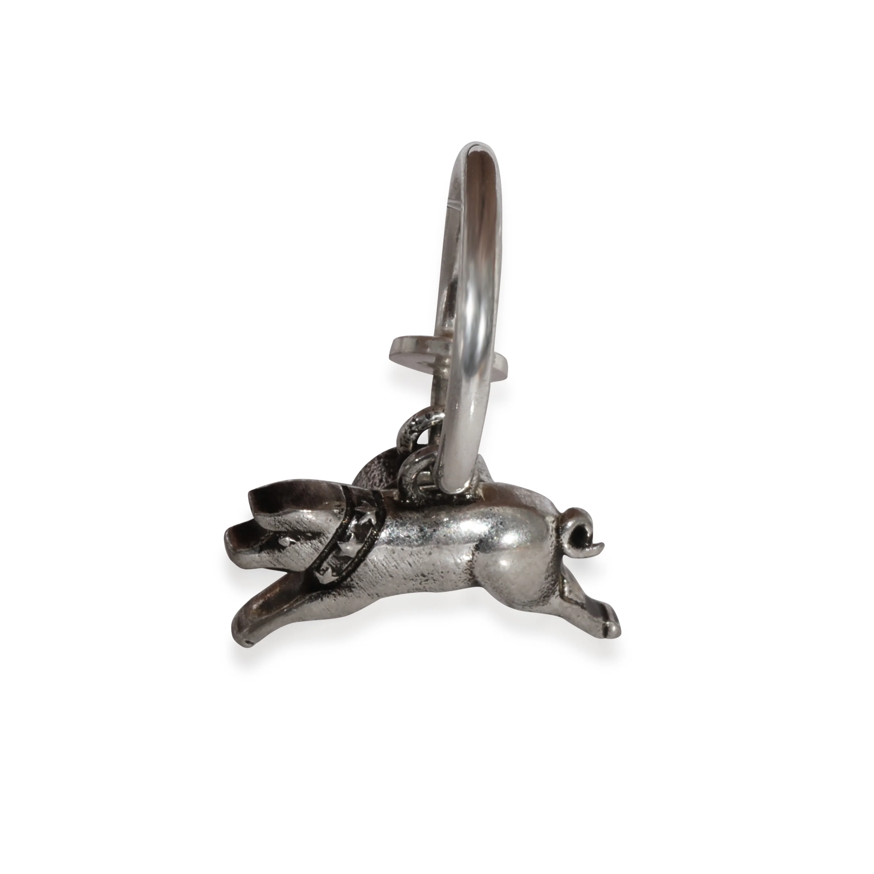 Gucci Single Pig Hoop Earring in Sterling Silver - Image 2