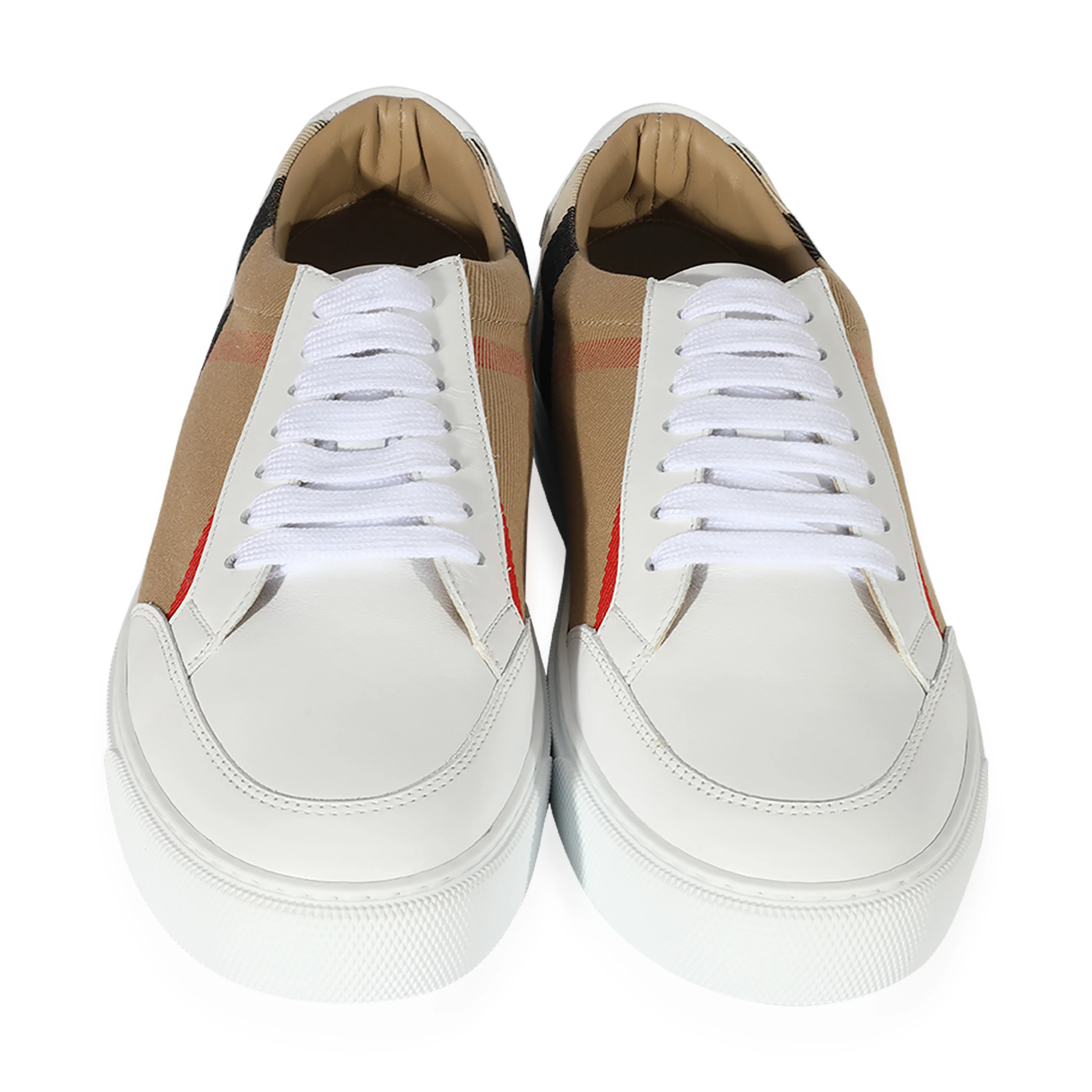 Burberry House Check & Leather Optic White - Image 3
