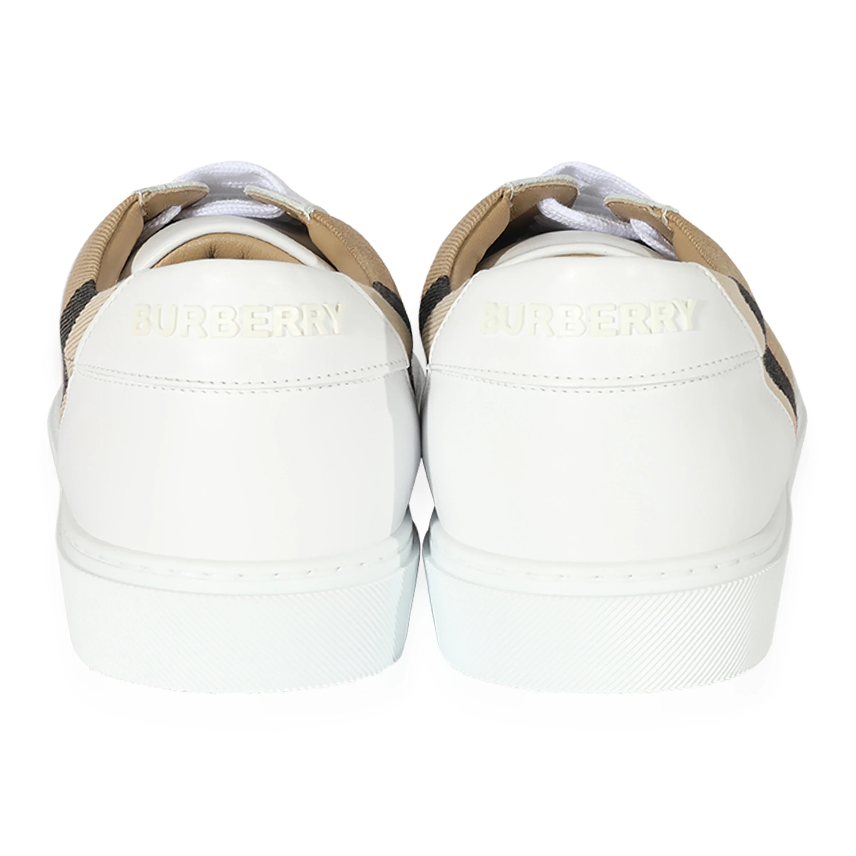 Burberry House Check & Leather Optic White - Image 4