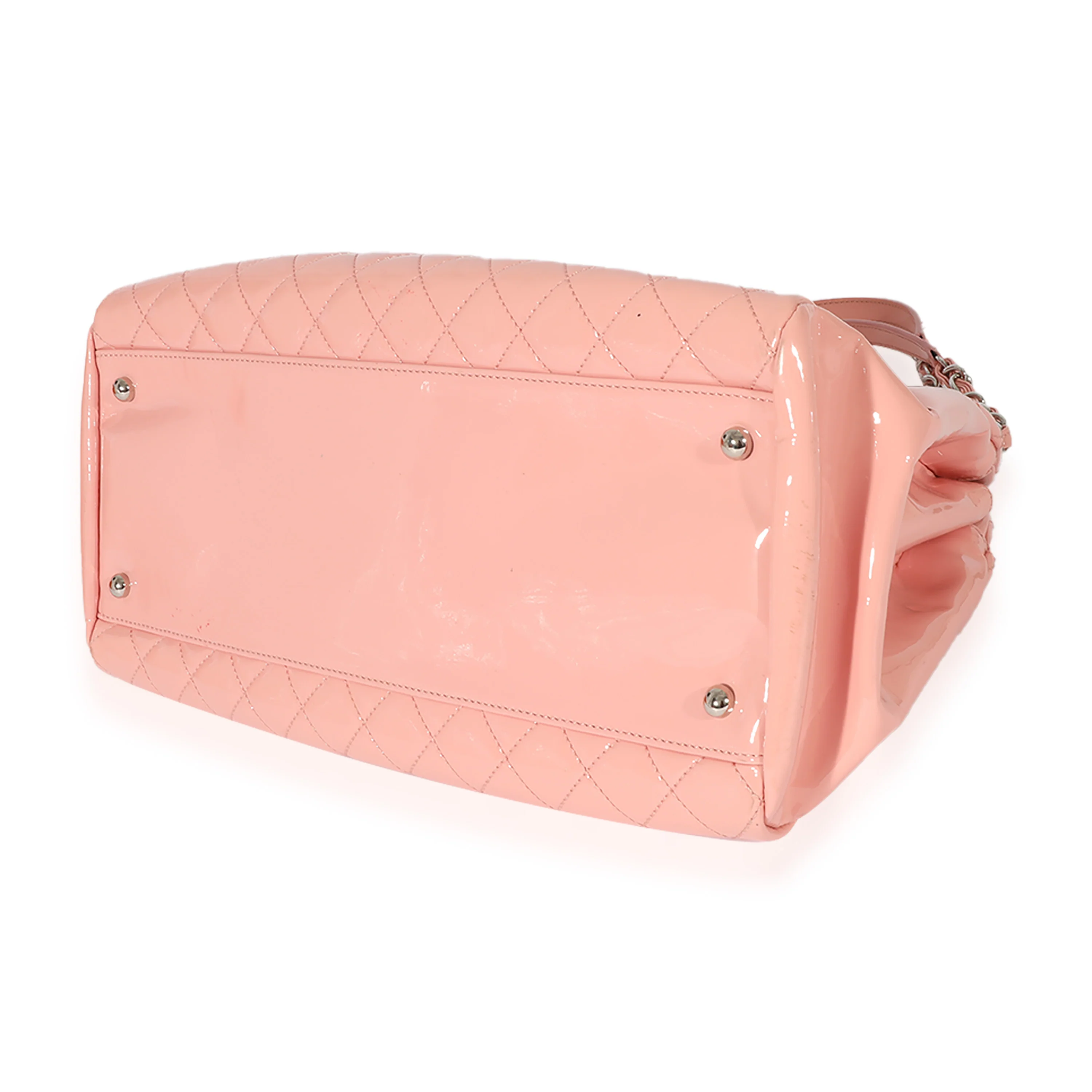 Chanel Pink Patent Mademoiselle Large Bowling Bag - Image 7