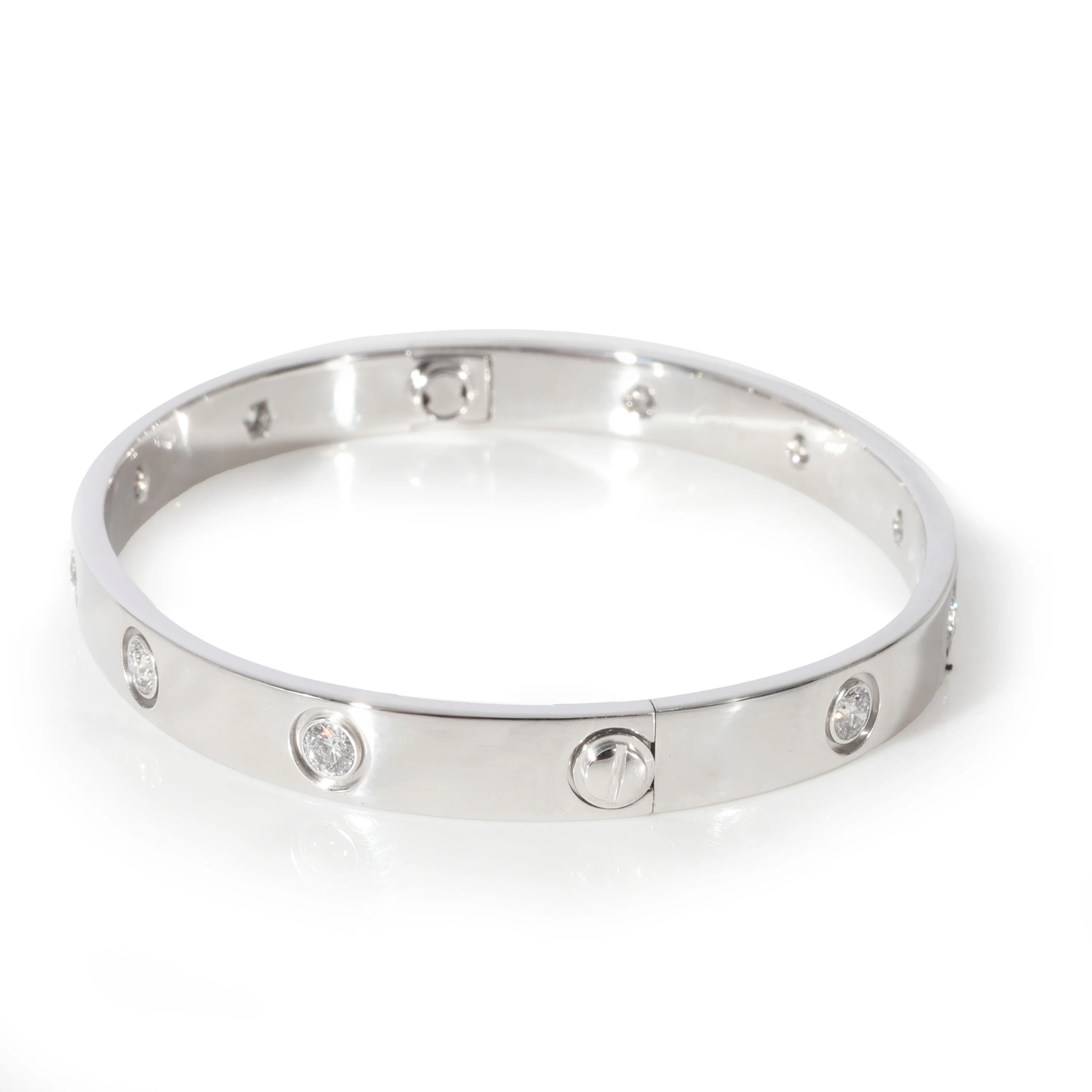Cartier Love Bracelet, 10 Diamonds (White Gold, Diamonds) - Image 2