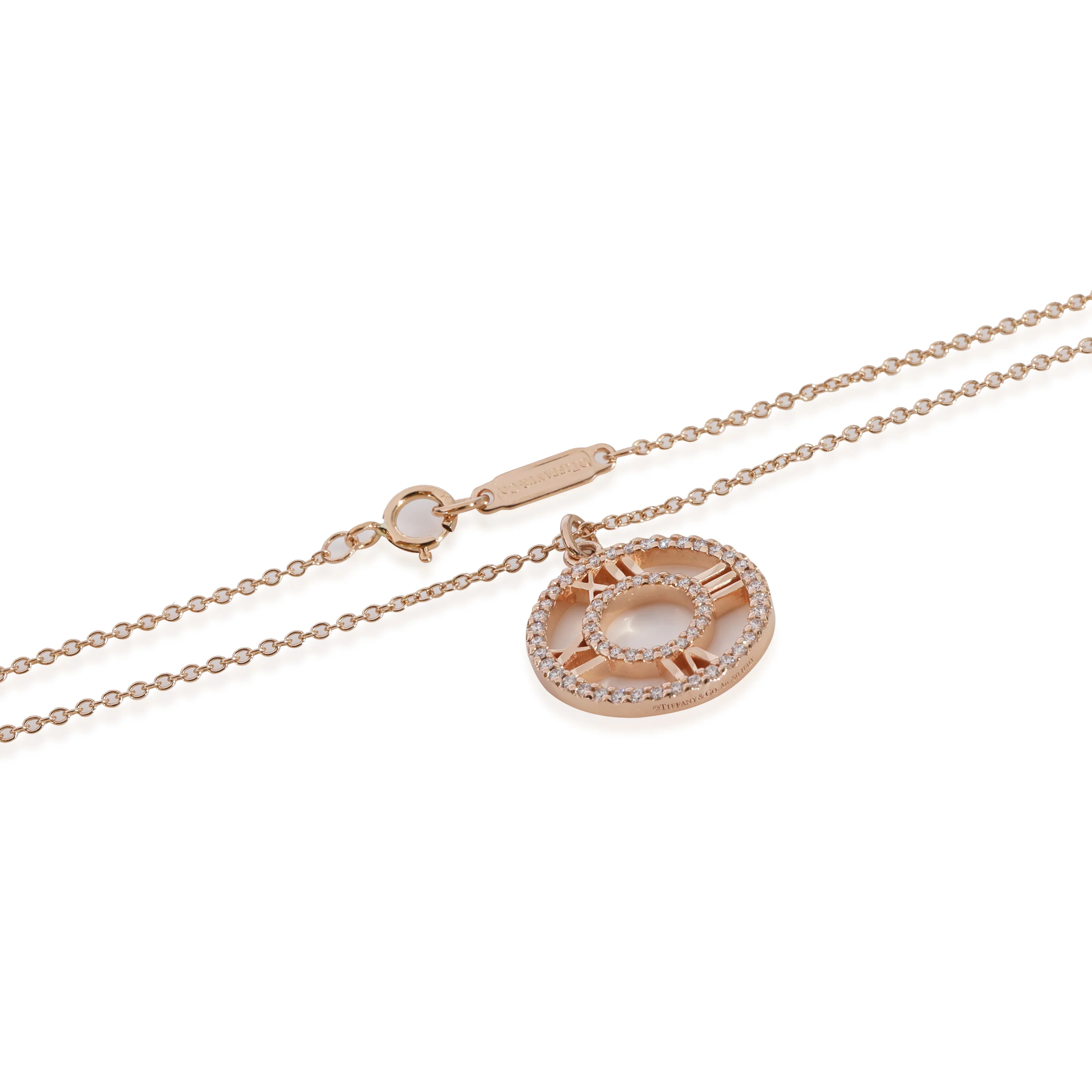 Atlas Diamond Pendant in 18k Rose Gold 0.24 Ctw on a Chain - Image 4