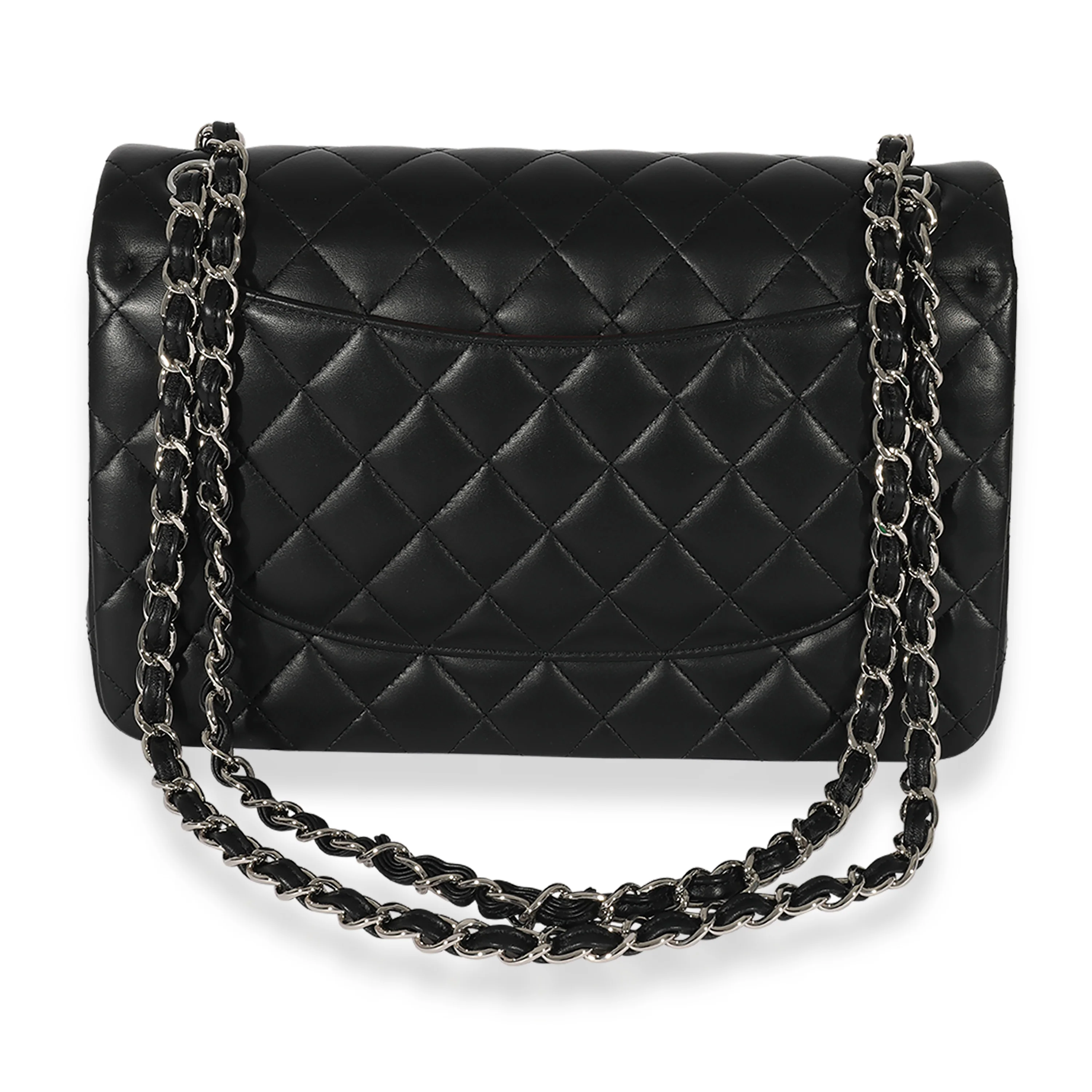 Chanel Black Quilted Lambskin Jumbo Double Flap Bag - Image 3